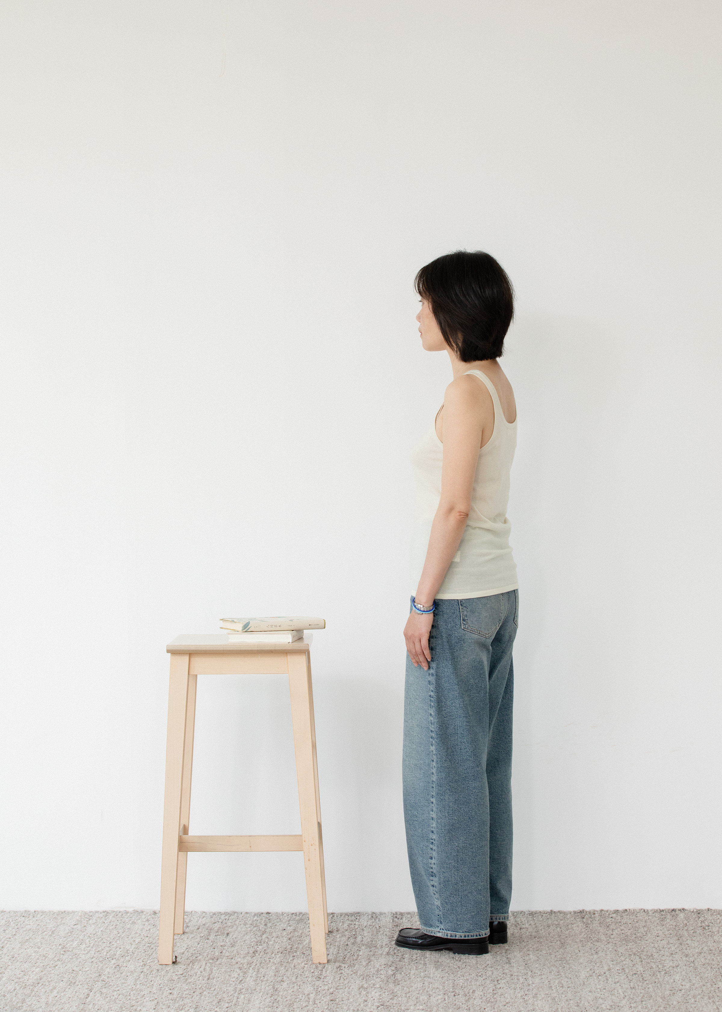 女18针3股68支精纺一体织打底背心