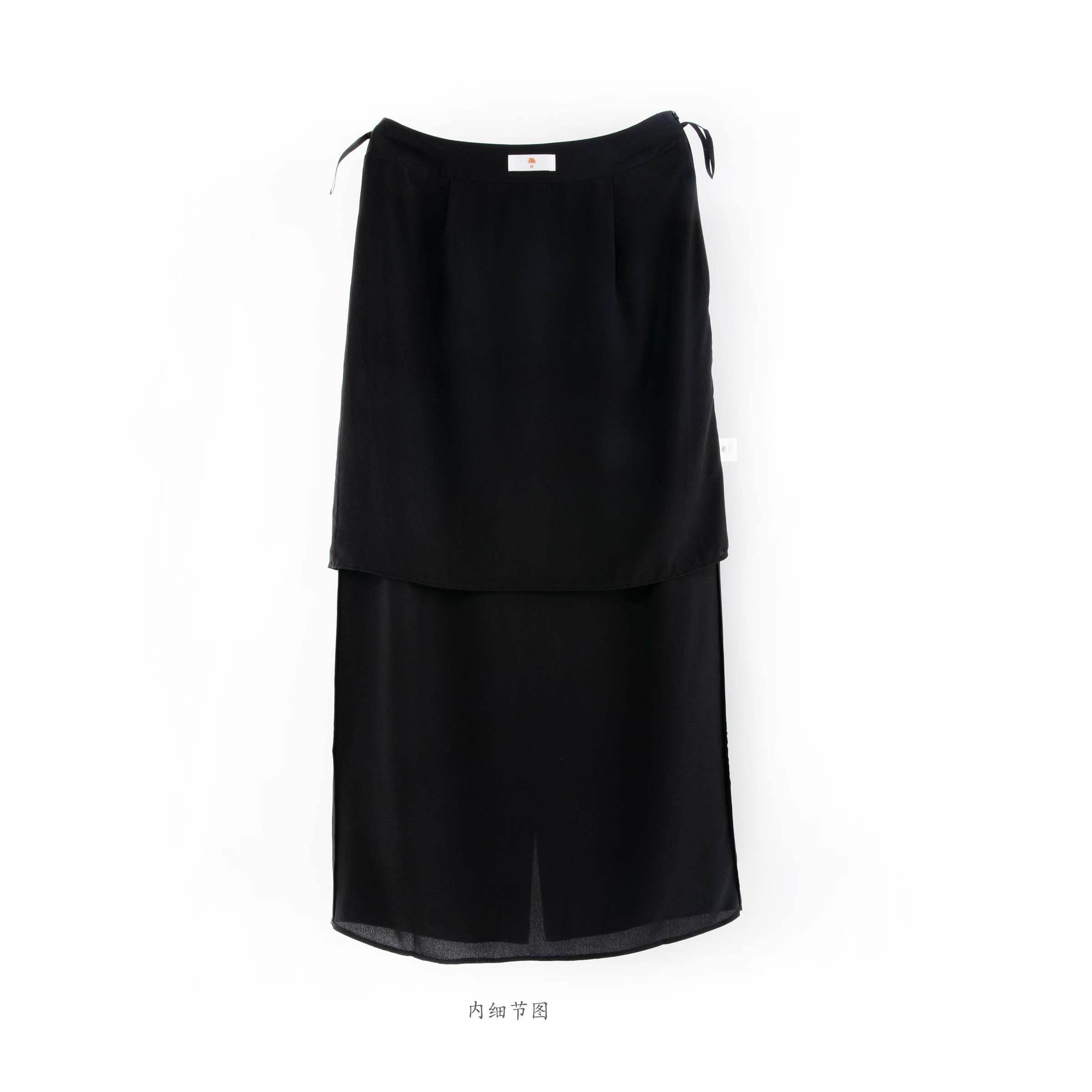 小金象 SILK 100% - 女轻薄直筒开衩半身长裙Half skirt 桑蚕丝