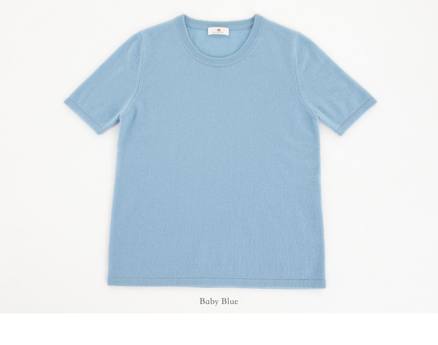 小金象 BABY CASHMERE 100% - 12针女圆领短袖针织衫CASHMERE TEE