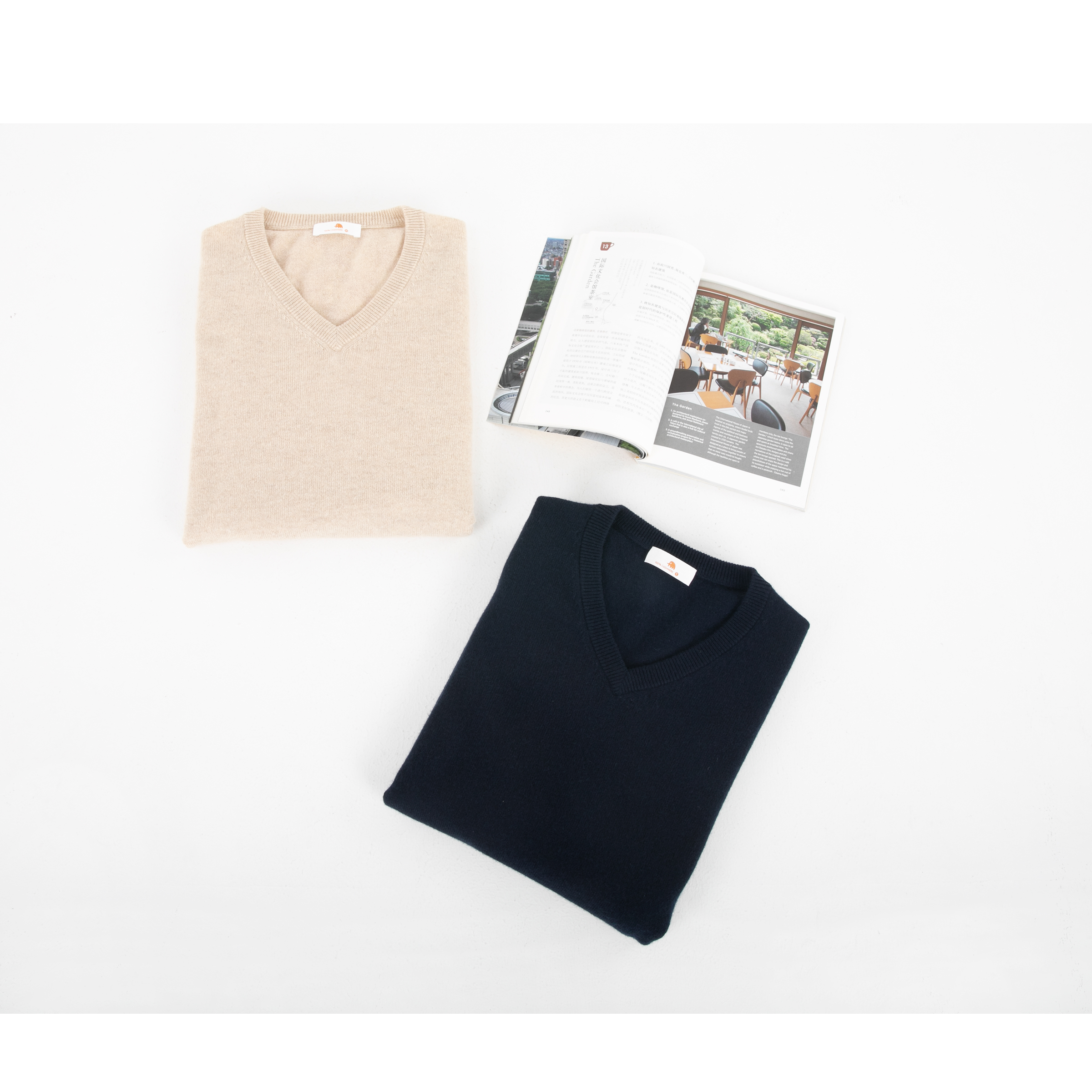 小金象 山羊绒100% - 英伦绅士 男士12针V领羊绒衫cashmere康赛妮