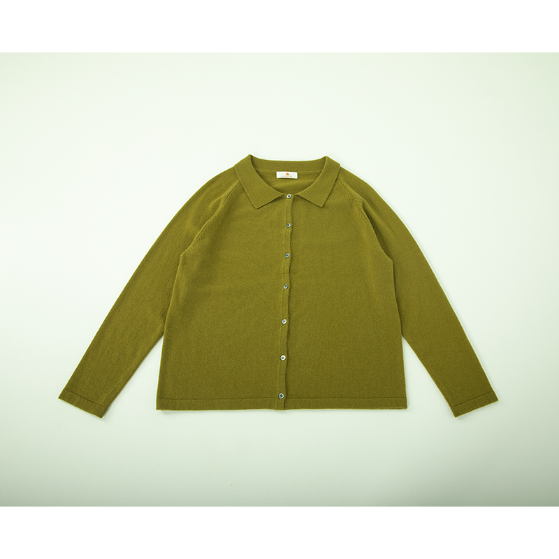 小金象 山羊绒100% -14针36支 女复古羊绒衬衫 Polo shirt