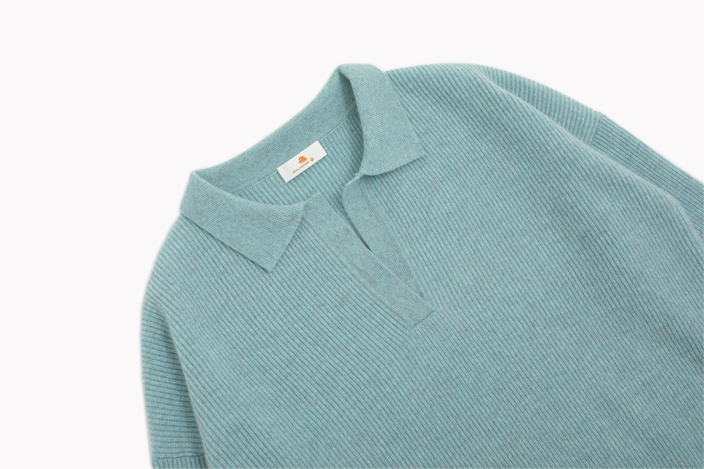 小金象  CASHMERE 100% -矛盾美感 女12针双元宝宽松Polo领羊绒衫