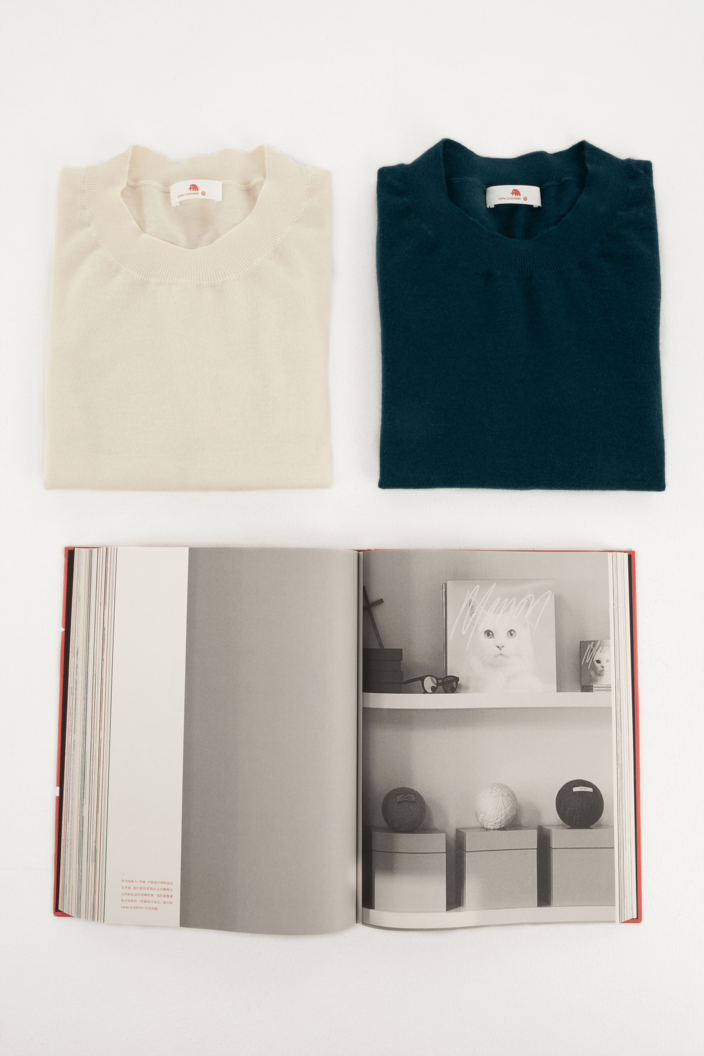 小金象 - 山羊绒100% - 女16针精纺Cashmere圆领五分袖 薄 康赛妮