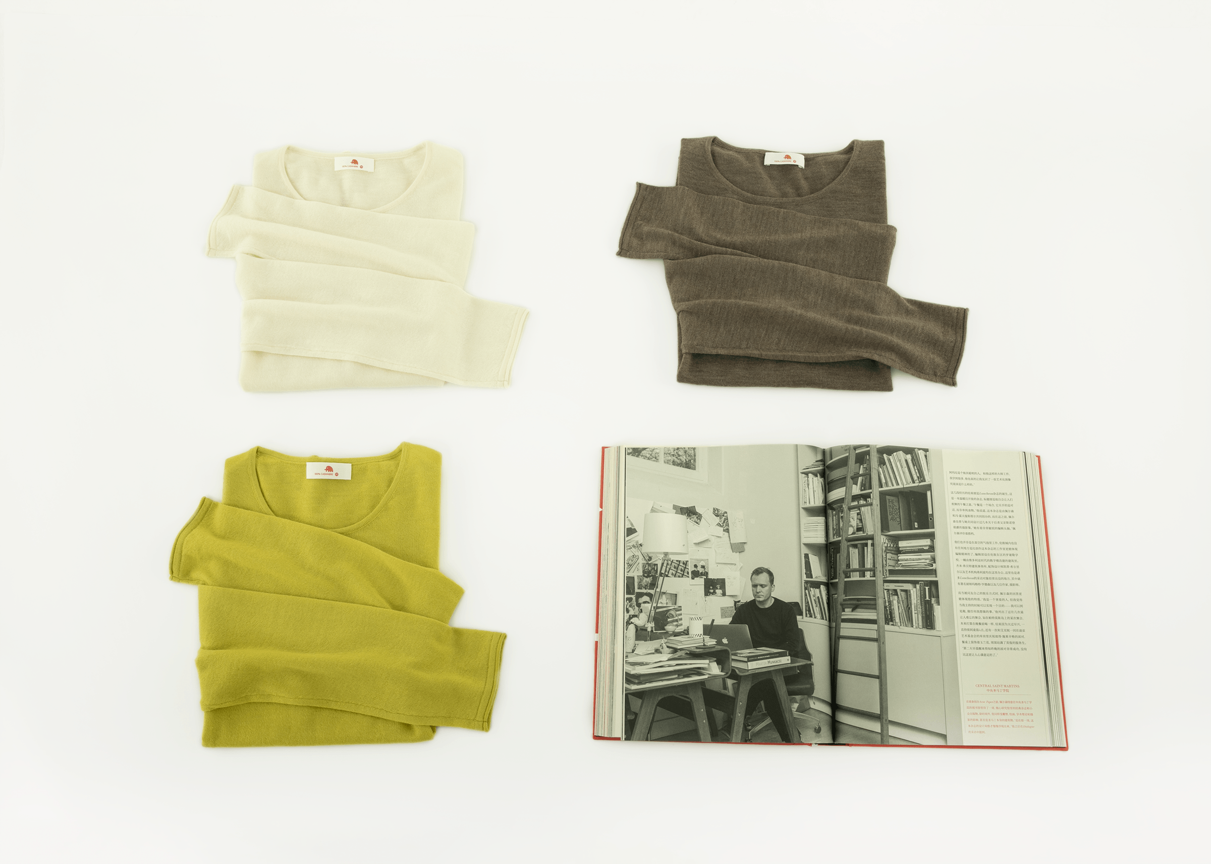 小金象 - 山羊绒100%-舒适美好 女16针精纺早秋/春圆领长袖打底衫