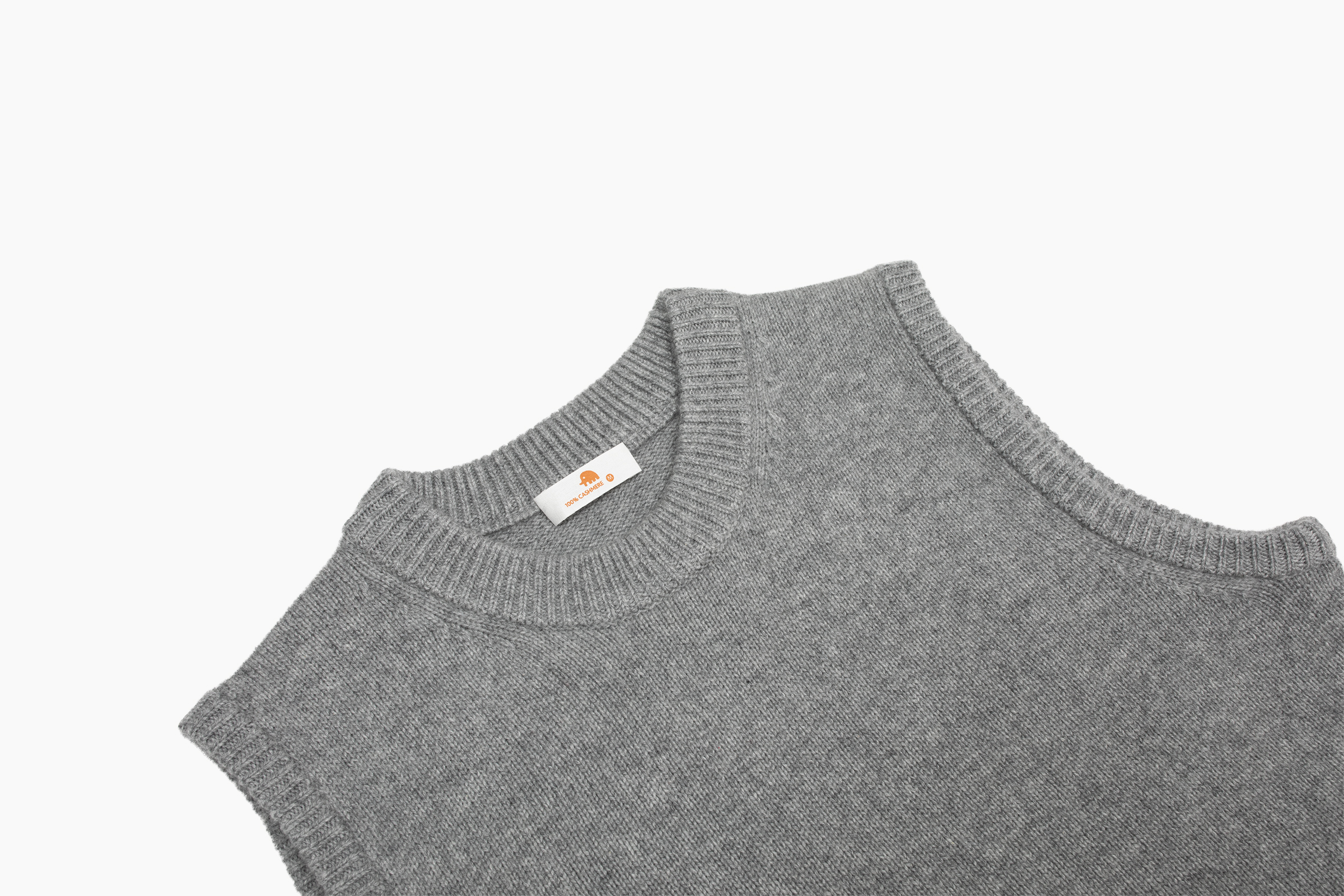 小金象 - 山羊绒100% - 女5针厚实通勤小圆领针织羊绒背心 康赛妮