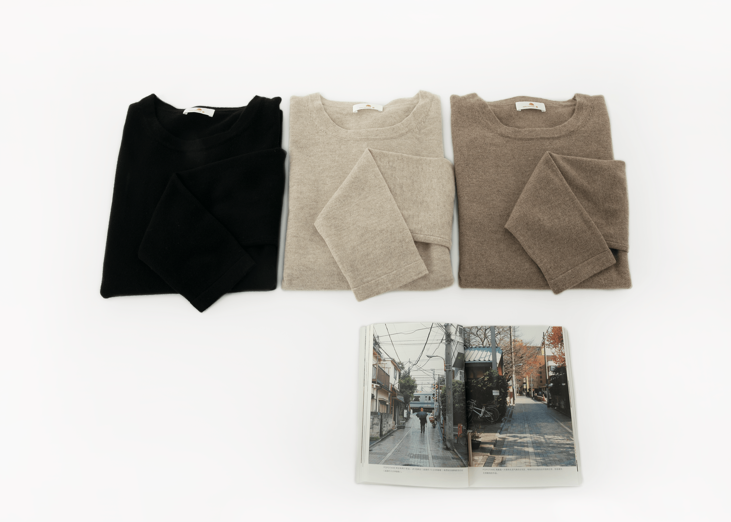 小金象 BABY CASHMERE 100% -休闲放松的姿态 男12针小山羊绒圆领