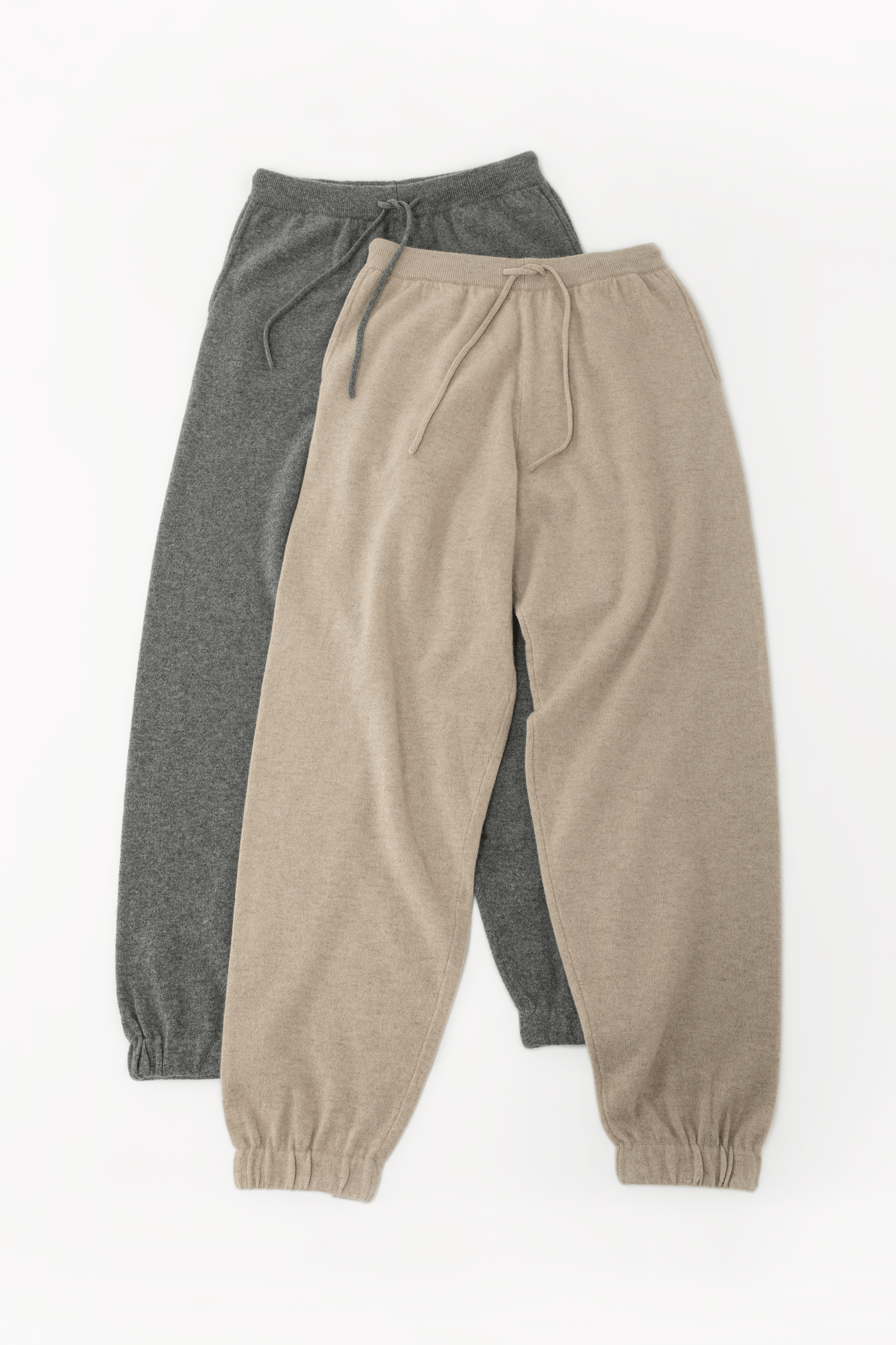 小金象 CASHMERE 100% - 休闲日常 男12针针织羊绒运动长裤束腿裤