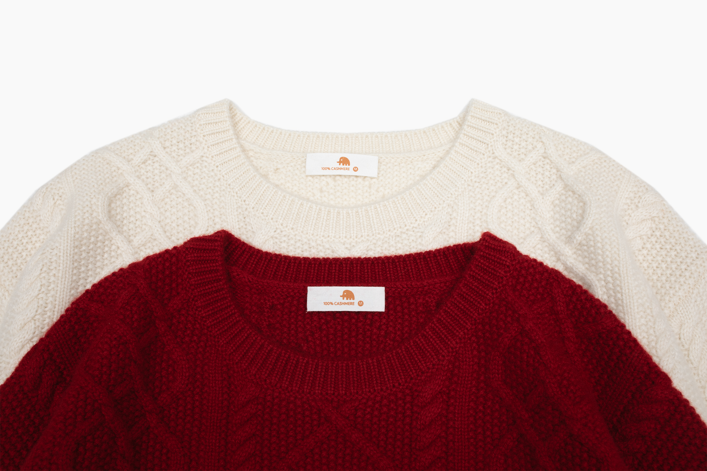 小金象 山羊绒100% 女5针4根纱加厚复古怀旧麻花低圆领宽松套头衫