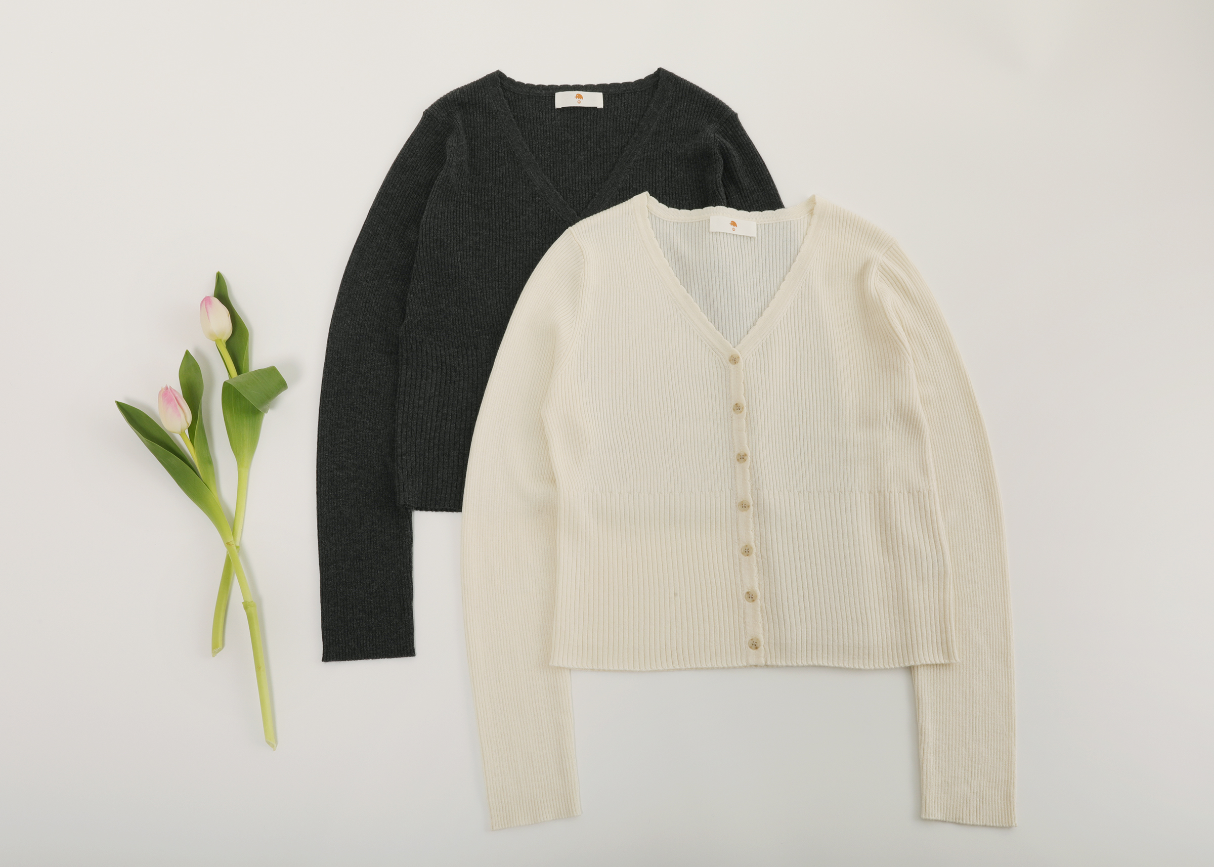 小金象 真丝85% 山羊绒15%-2022春夏超短修身罗纹薄款花边V领开衫