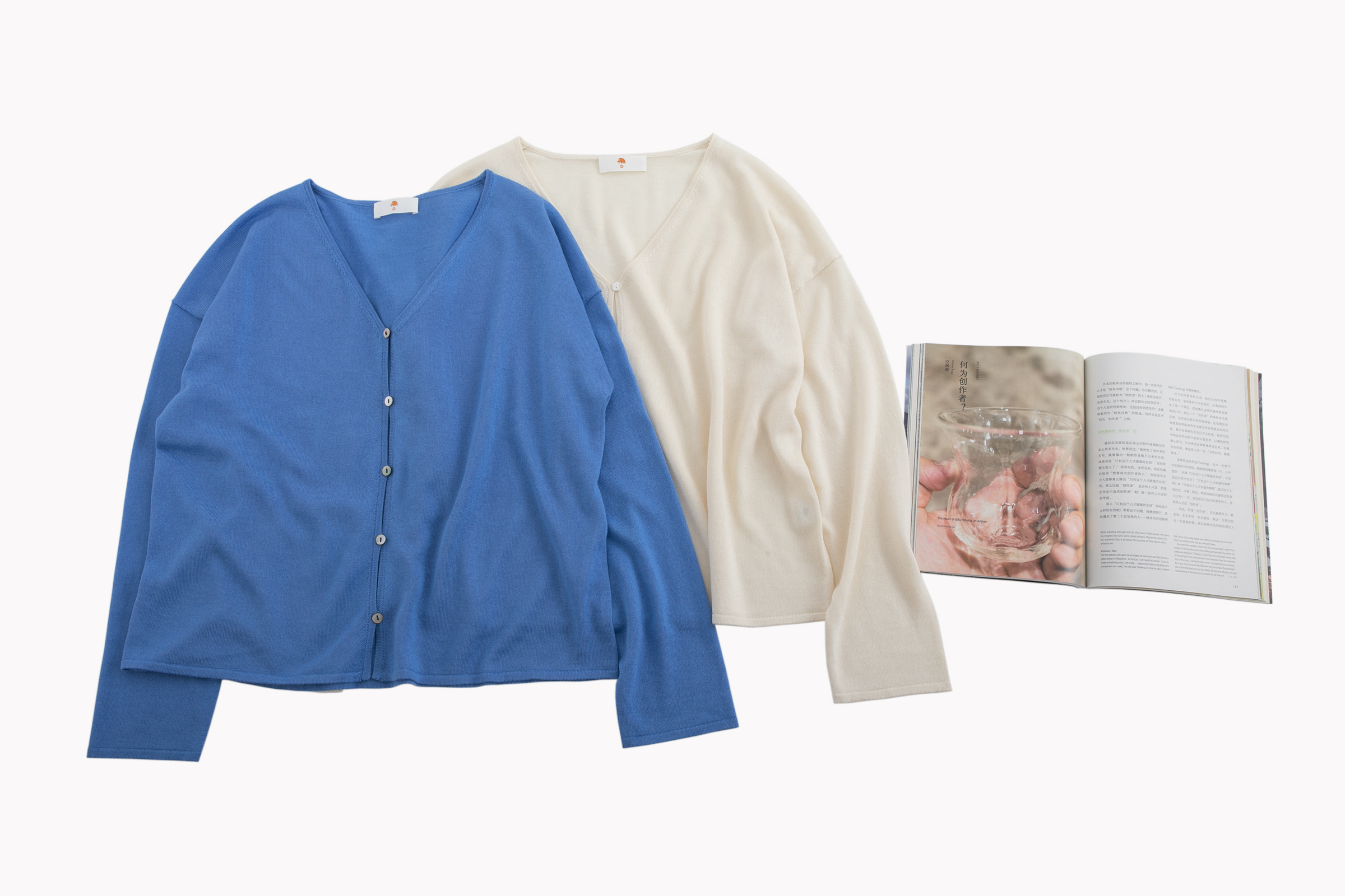 小金象 真丝85% 山羊绒15%-春夏超薄短款落肩袖V领长袖开衫空调衫