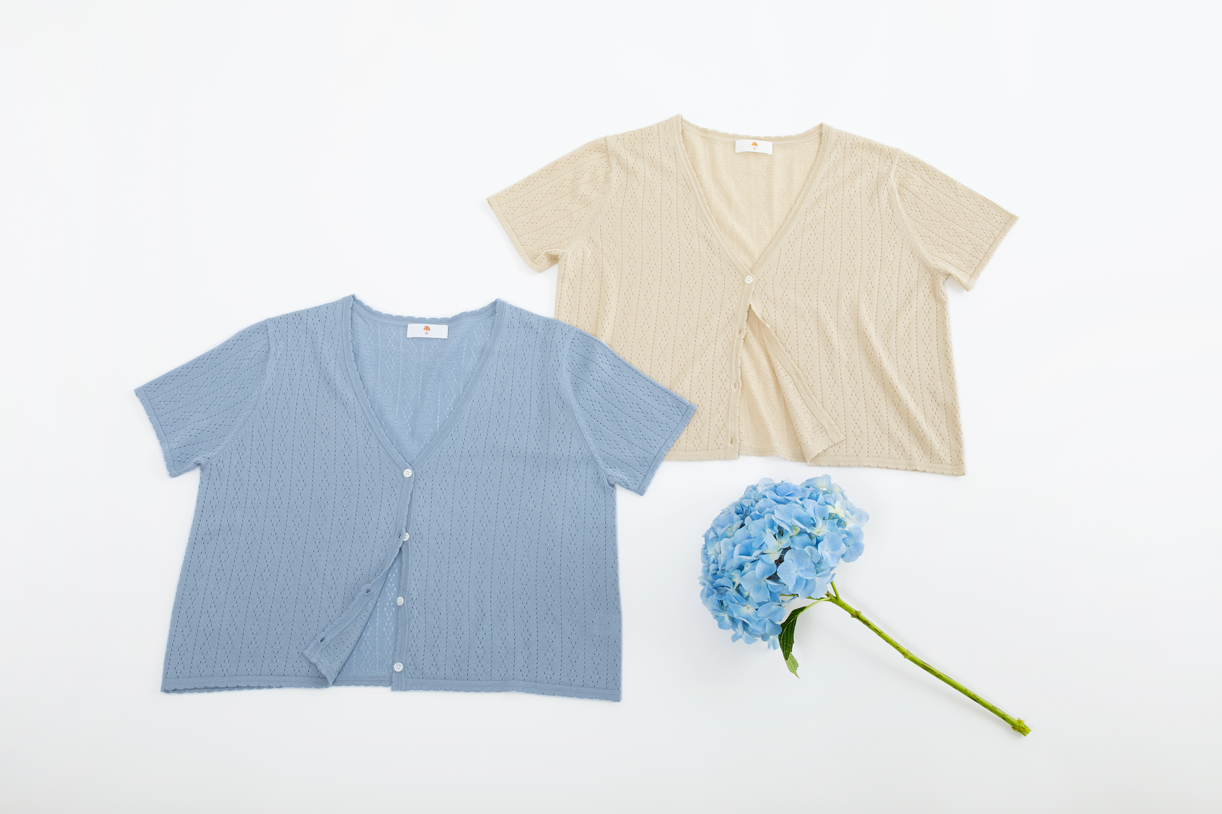 小金象 真丝85%山羊绒15%-春夏超短款镂空浪漫V领宽松短袖开衫