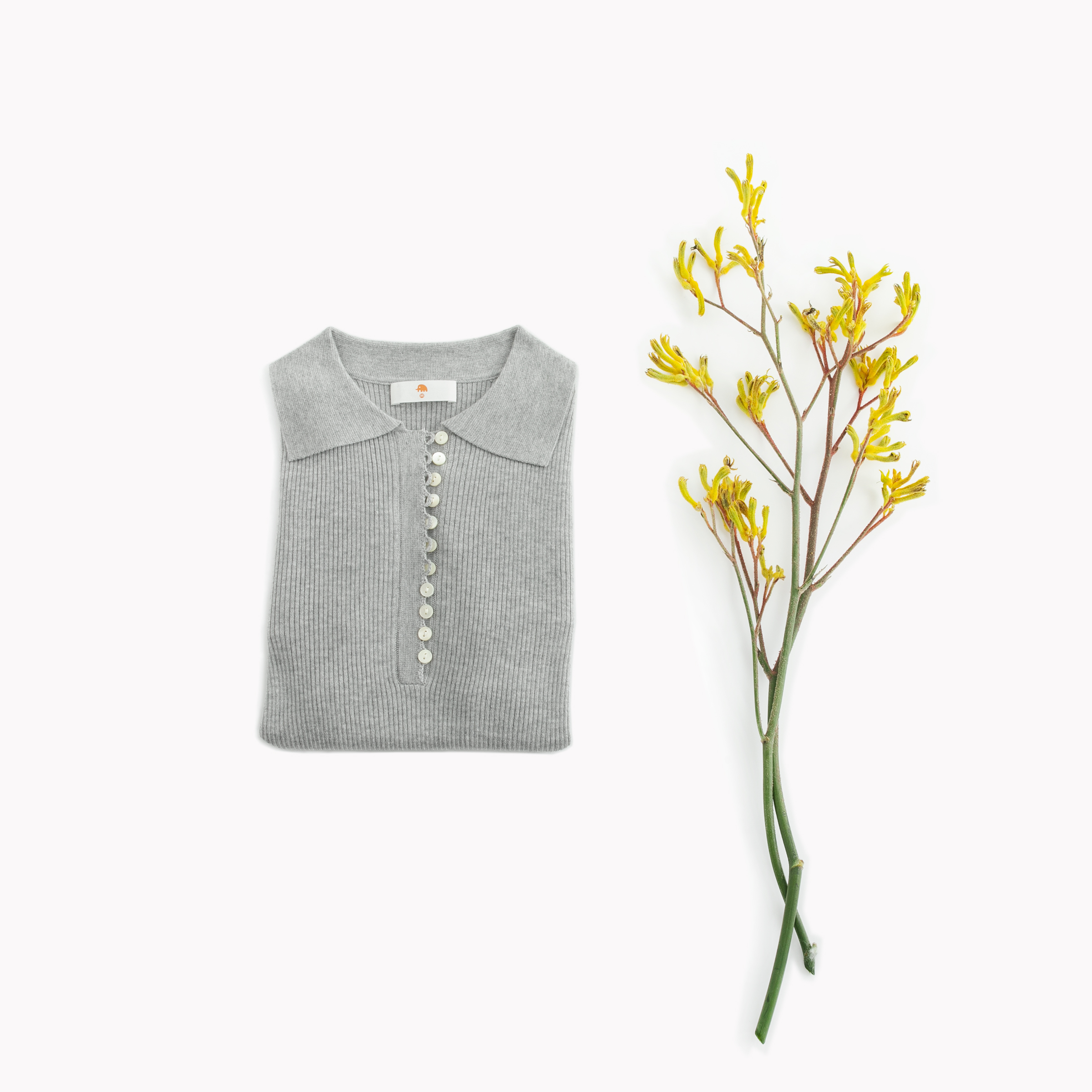 小金象 真丝85%山羊绒15% - 感觉良好的春夏薄款修身罗纹Polo领短