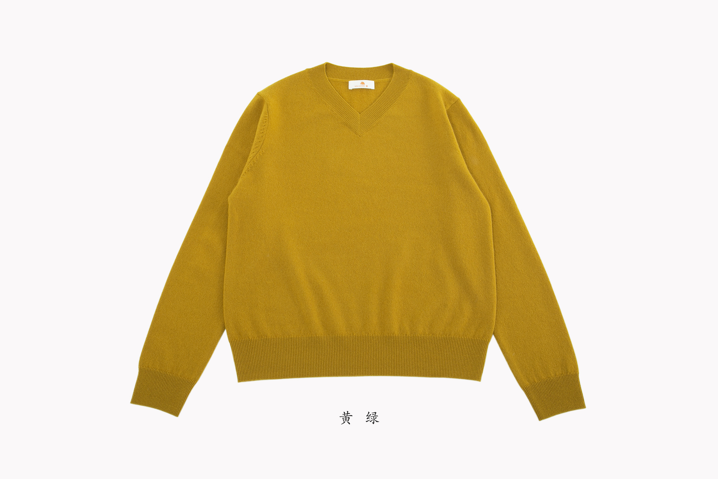 小金象 山羊绒100%-自然生活感 秋冬女薄款复古小V领宽松康赛妮