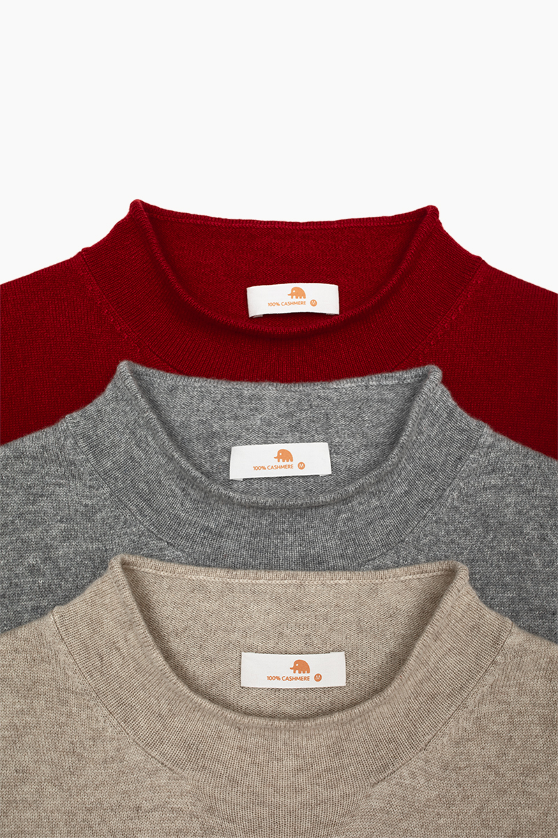 小金象 -BABY CASHMERE 100% -女12针小山羊绒半高领通勤打底背心