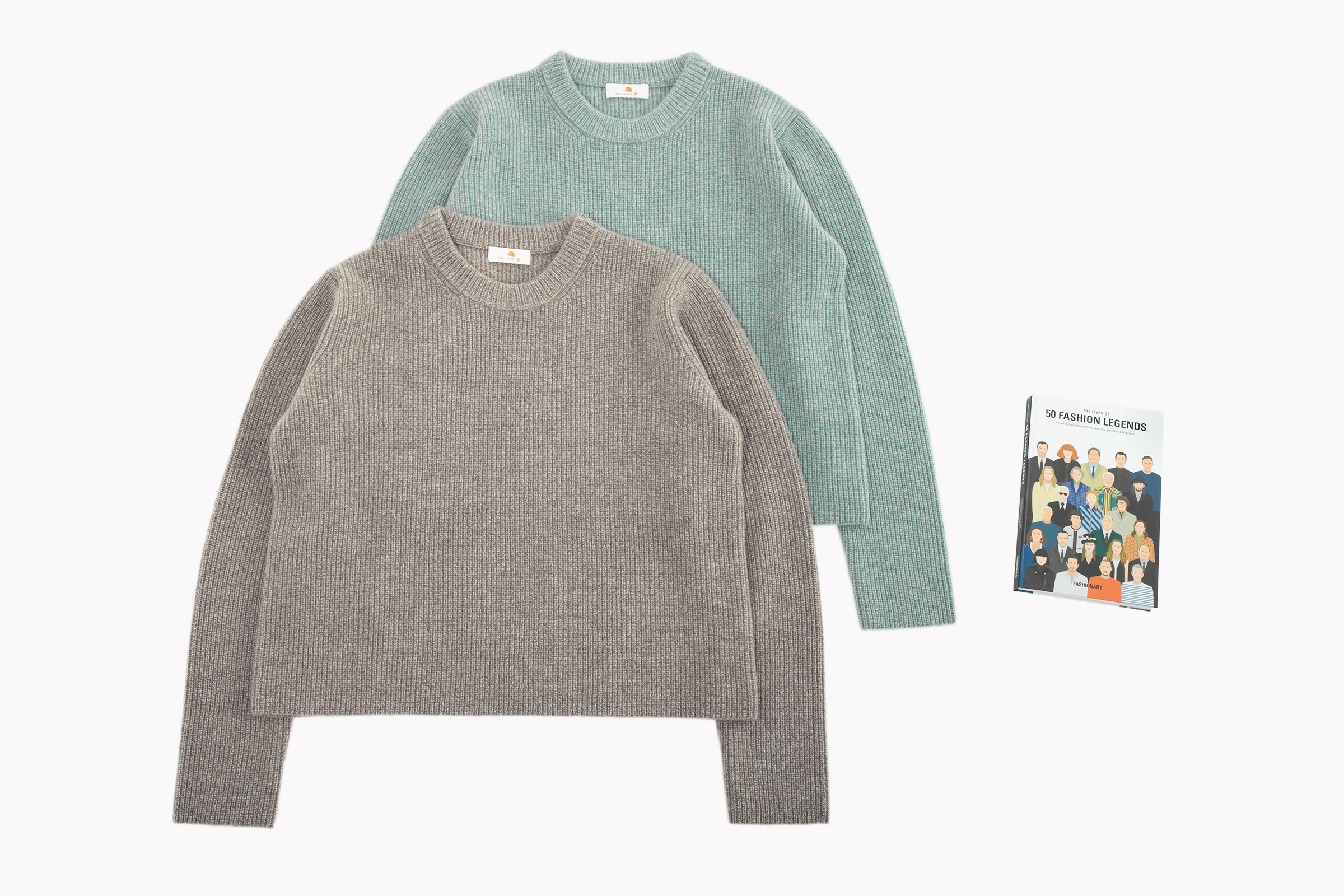 小金象 山羊绒100% -女9针元宝针小圆领宽松短款长袖套头衫康赛妮