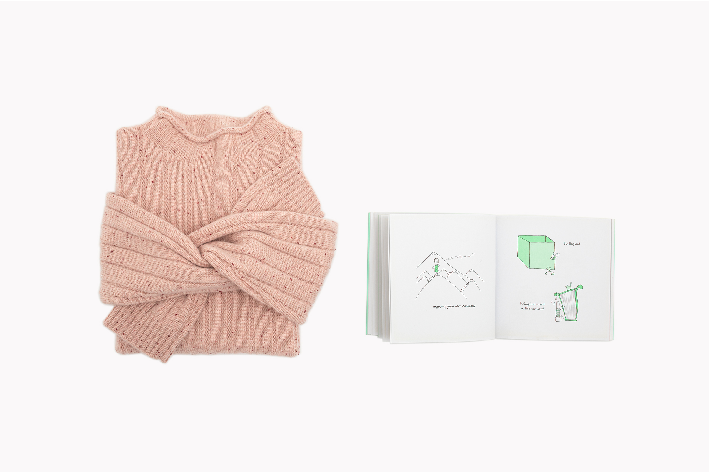 小金象  山羊绒100%-男女童7针中厚半高领落肩宽松长袖套头康赛妮