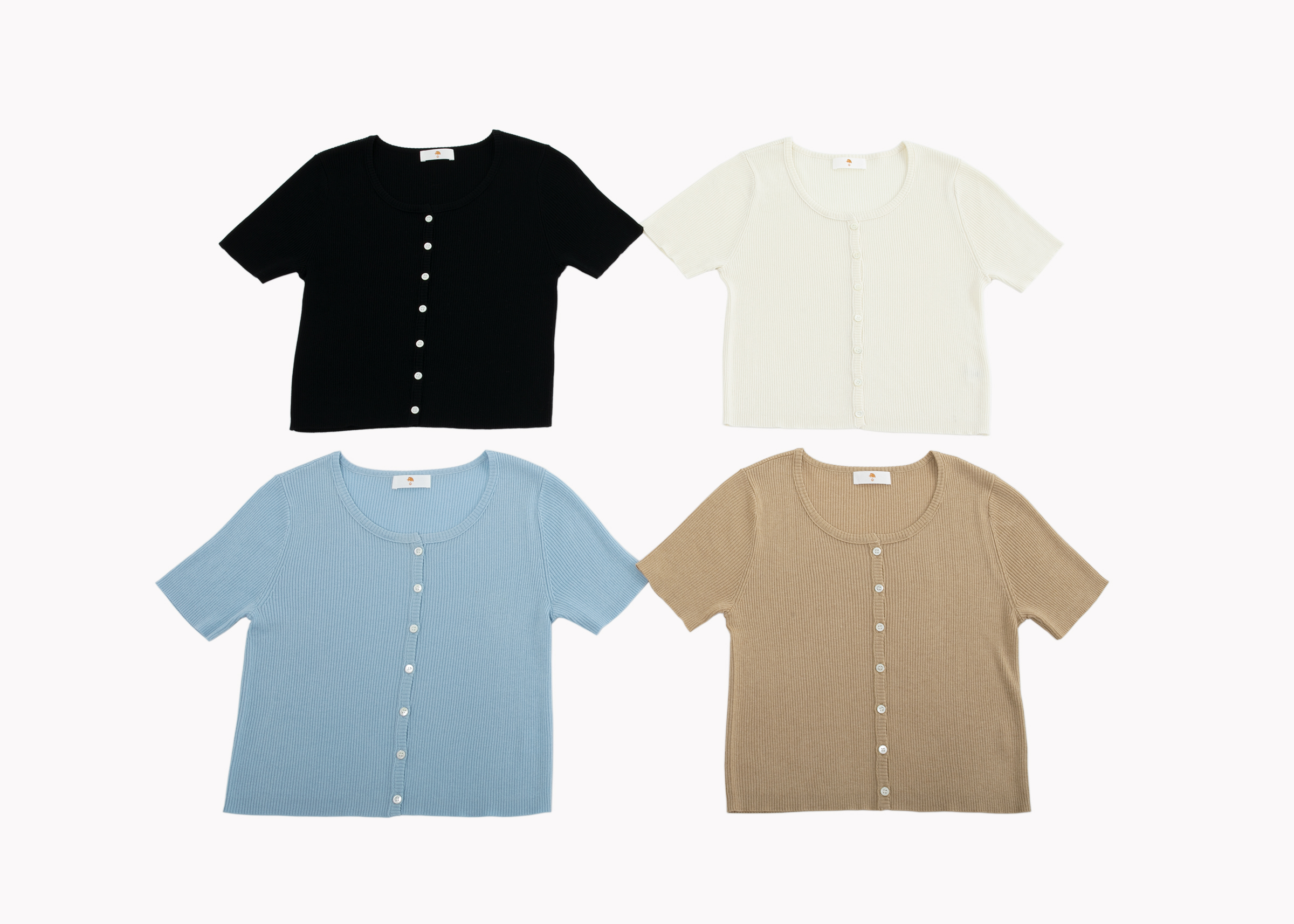 小金象 真丝85% 山羊绒15%- 2022春夏超短款修身罗纹薄款短袖开衫