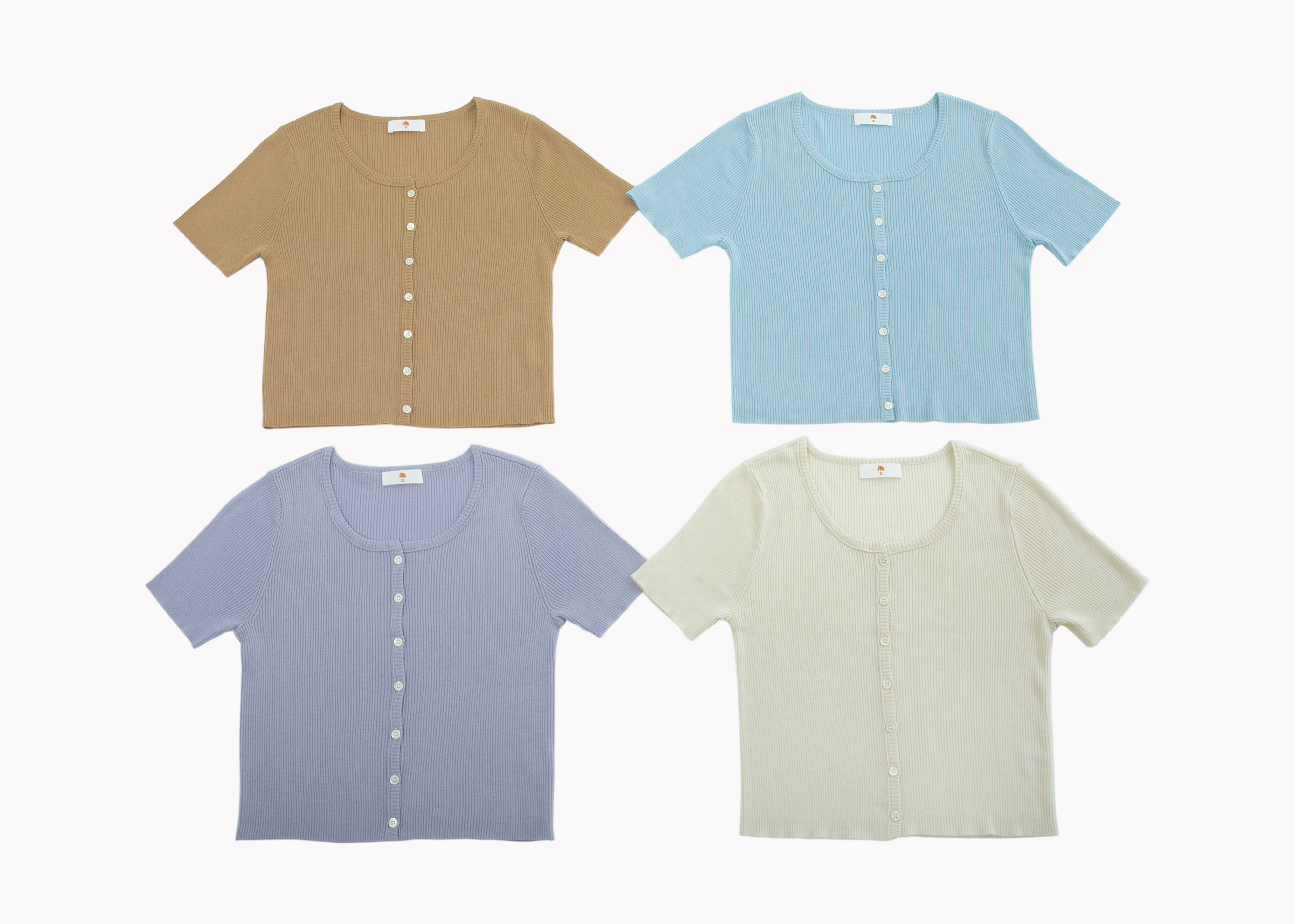 小金象 真丝85% 山羊绒15%- 2022春夏超短款修身罗纹薄款短袖开衫