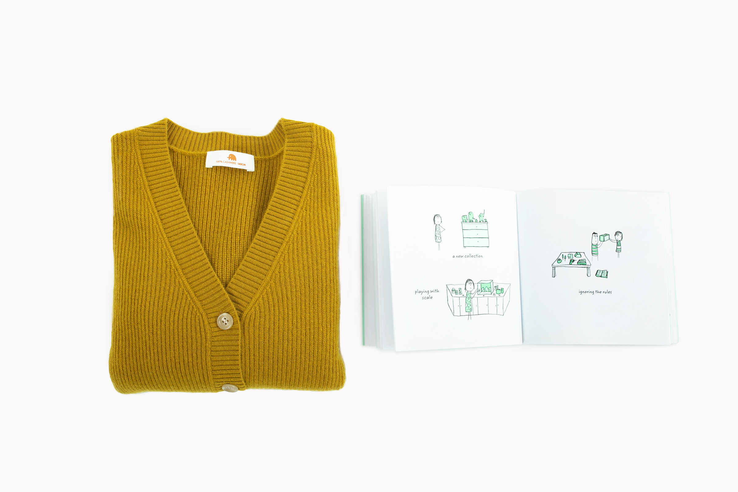 小金象  山羊绒100% -儿童中厚保暖落肩袖休闲宽松V领开衫 康赛妮