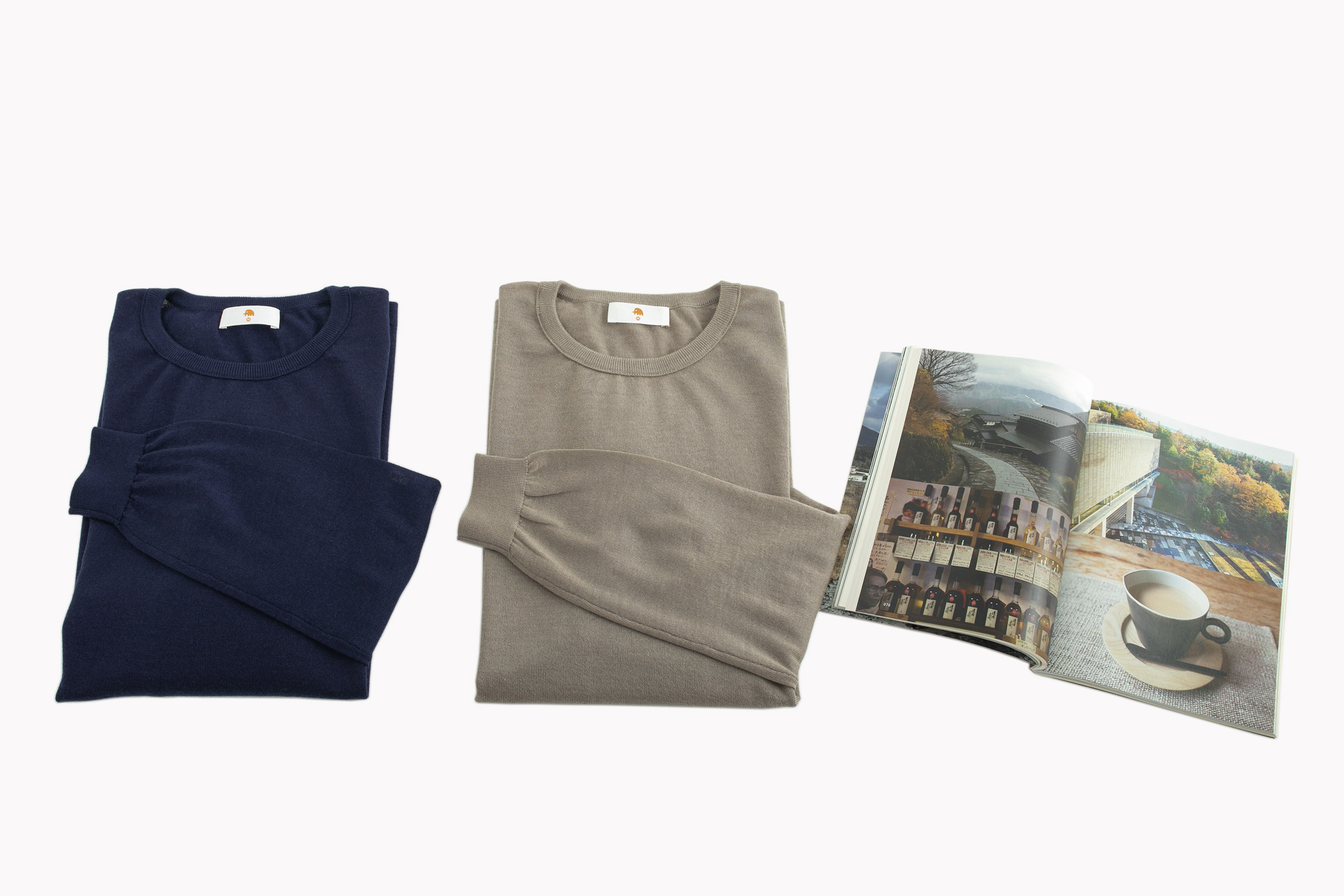 小金象 山羊绒70% 真丝30% -男春秋超薄简约小圆领宽松长袖套头衫