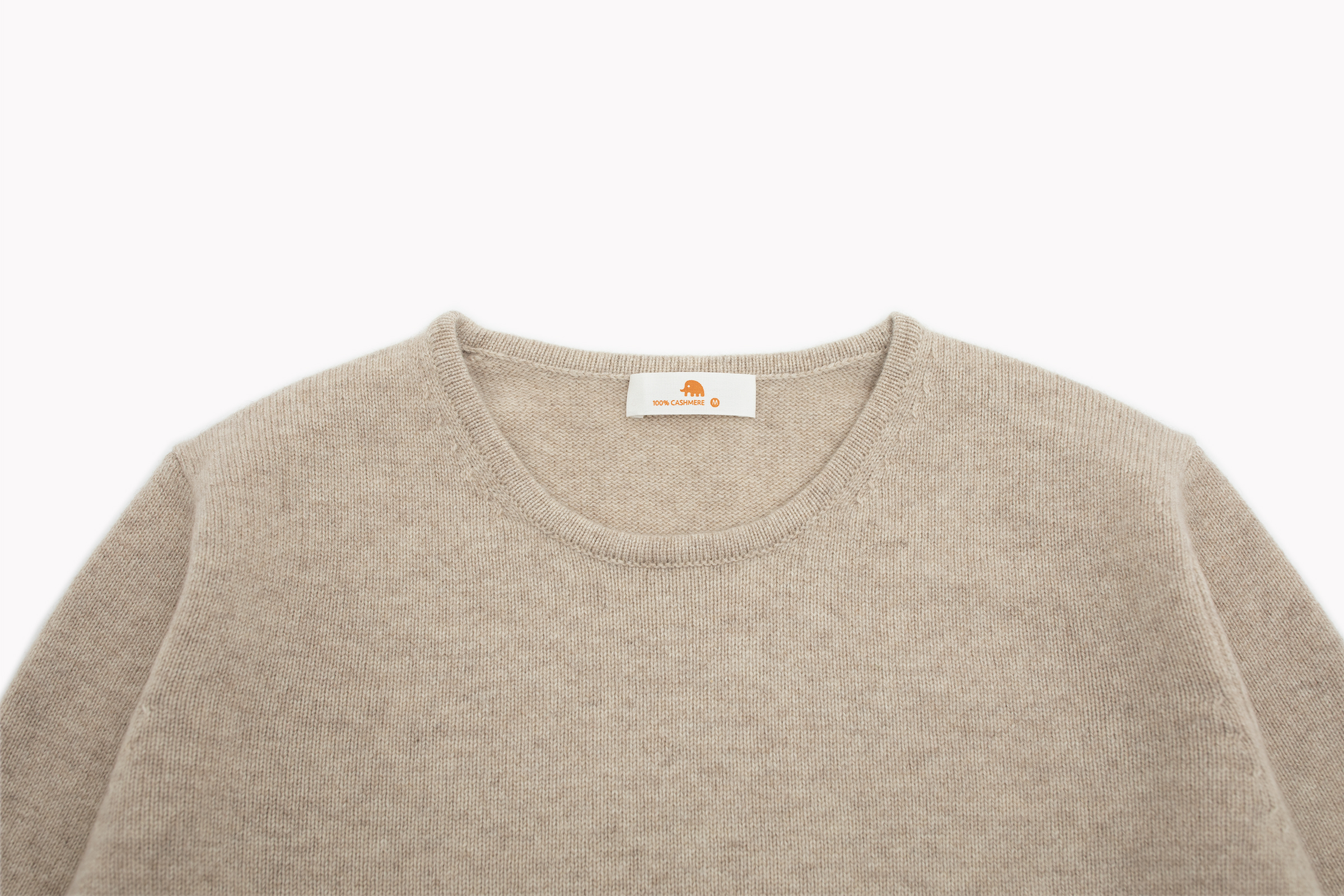 小金象-BABY CASHMERE 100% - 女9针中厚小山羊绒小圆领长袖套头