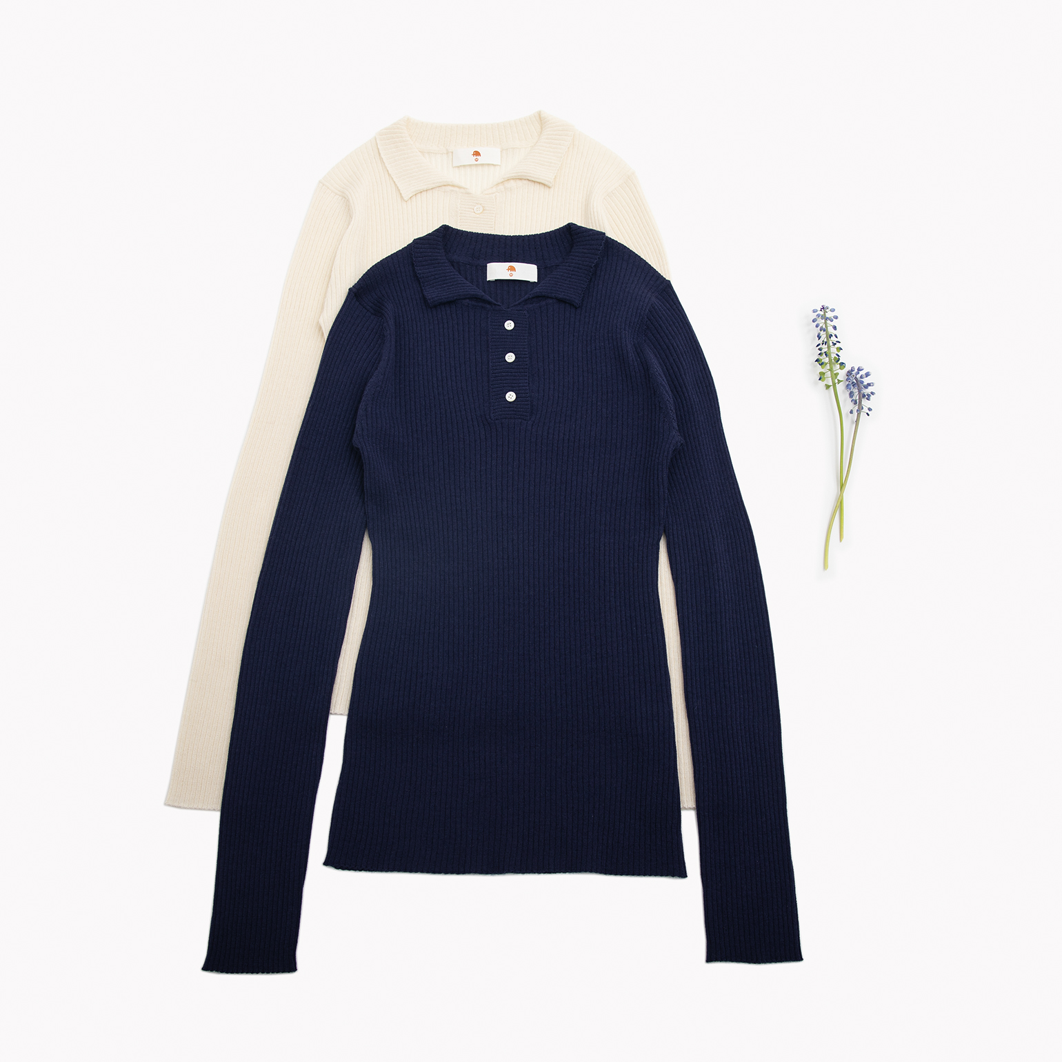 小金象 山羊绒70%真丝30%-春秋精纺Polo小翻领罗纹收腰修身针织衫