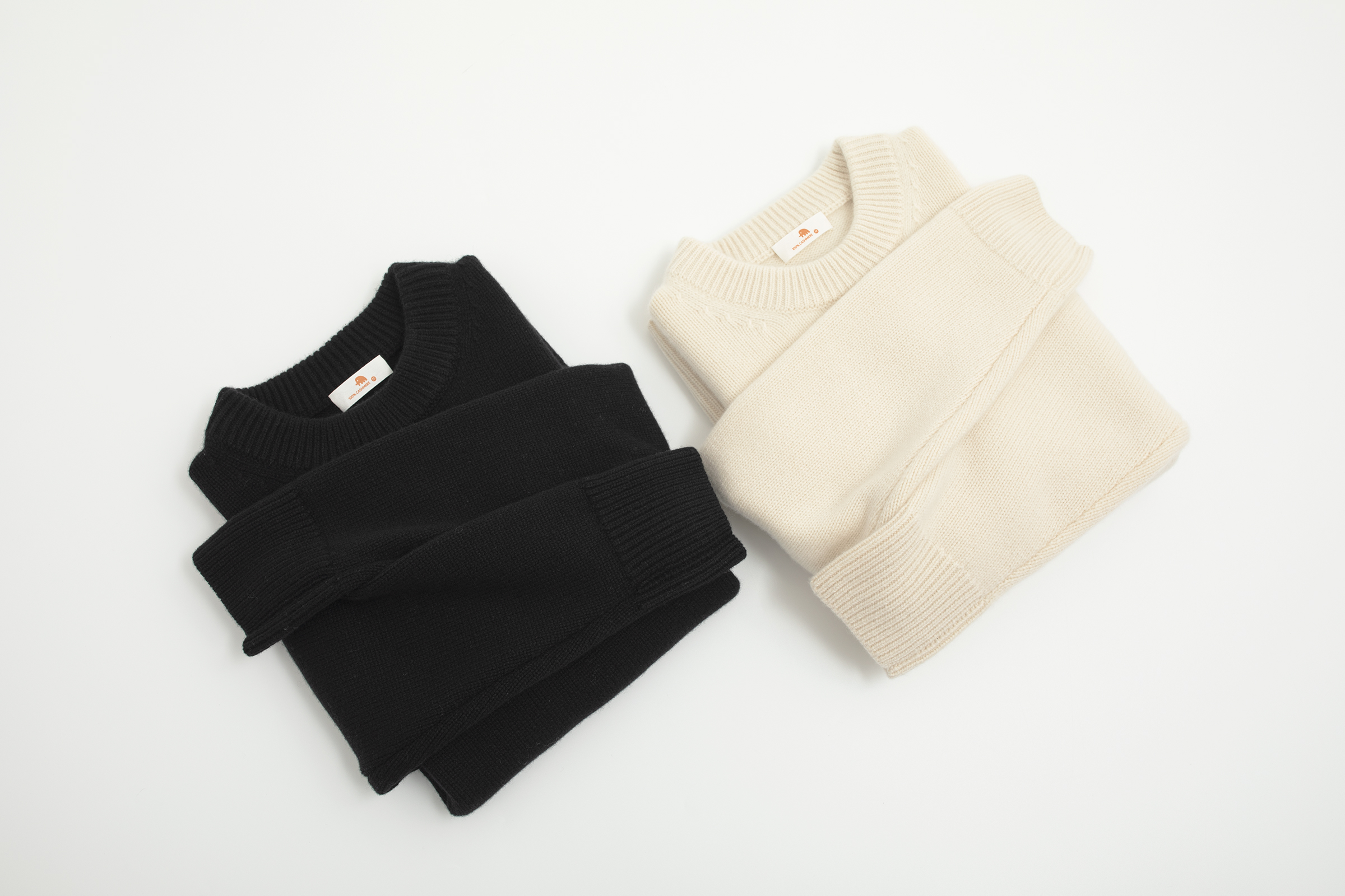 小金象 - 山羊绒100%-女5针4根纱加厚宽松型圆领落肩套头衫康赛妮