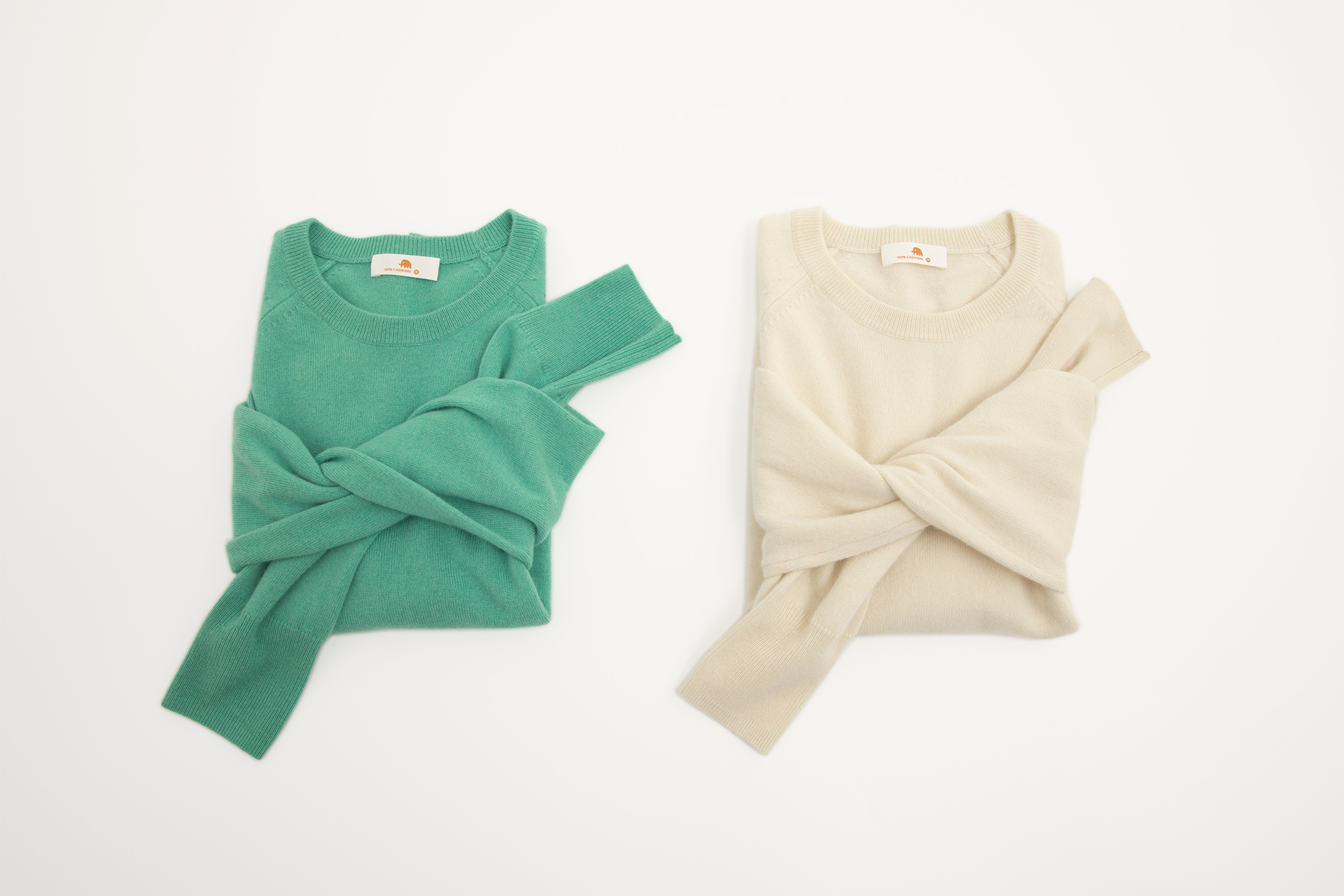 小金象 BABY CASHMERE 100%-女12针小山羊绒经典圆领插肩袖套头衫
