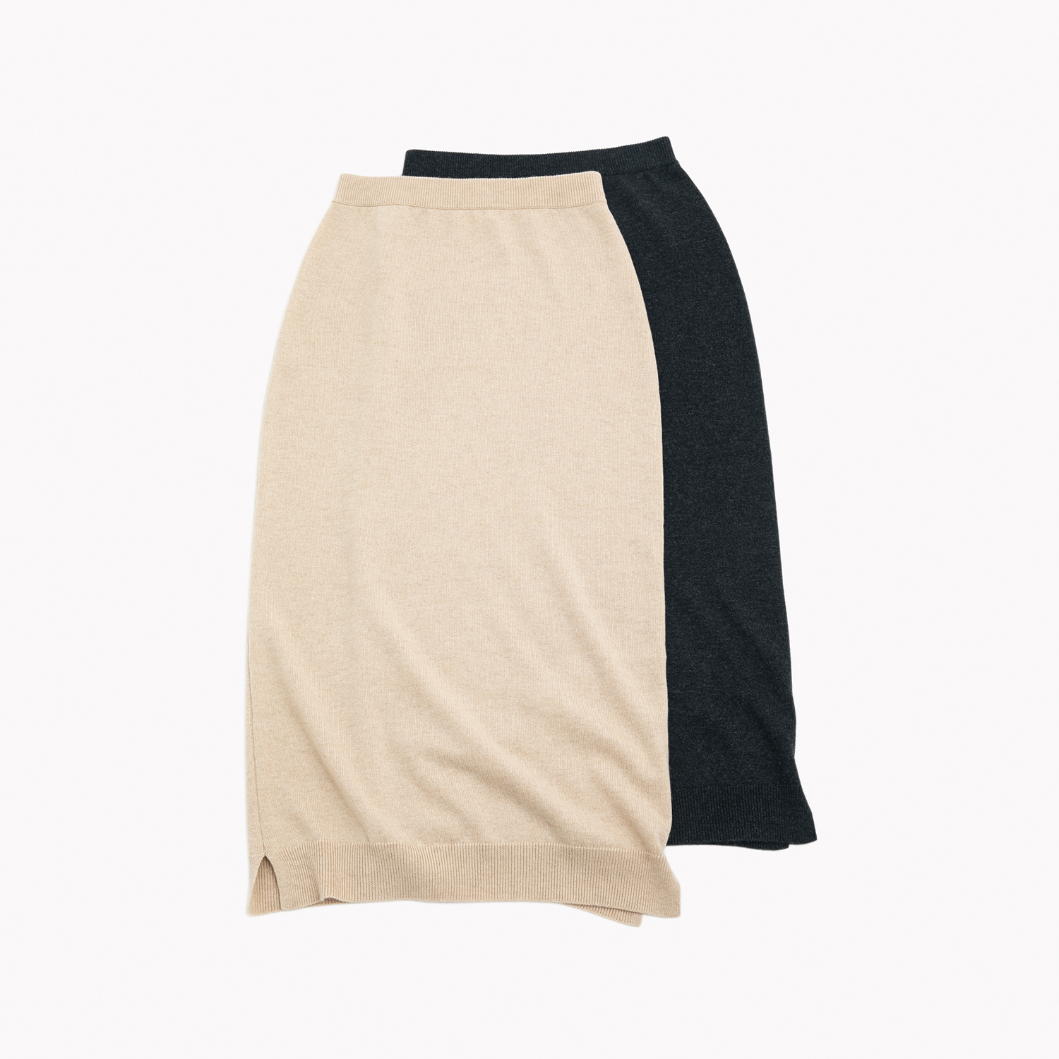 小金象 山羊绒100% -女春秋36支中厚basic高腰通勤直筒半裙长裙