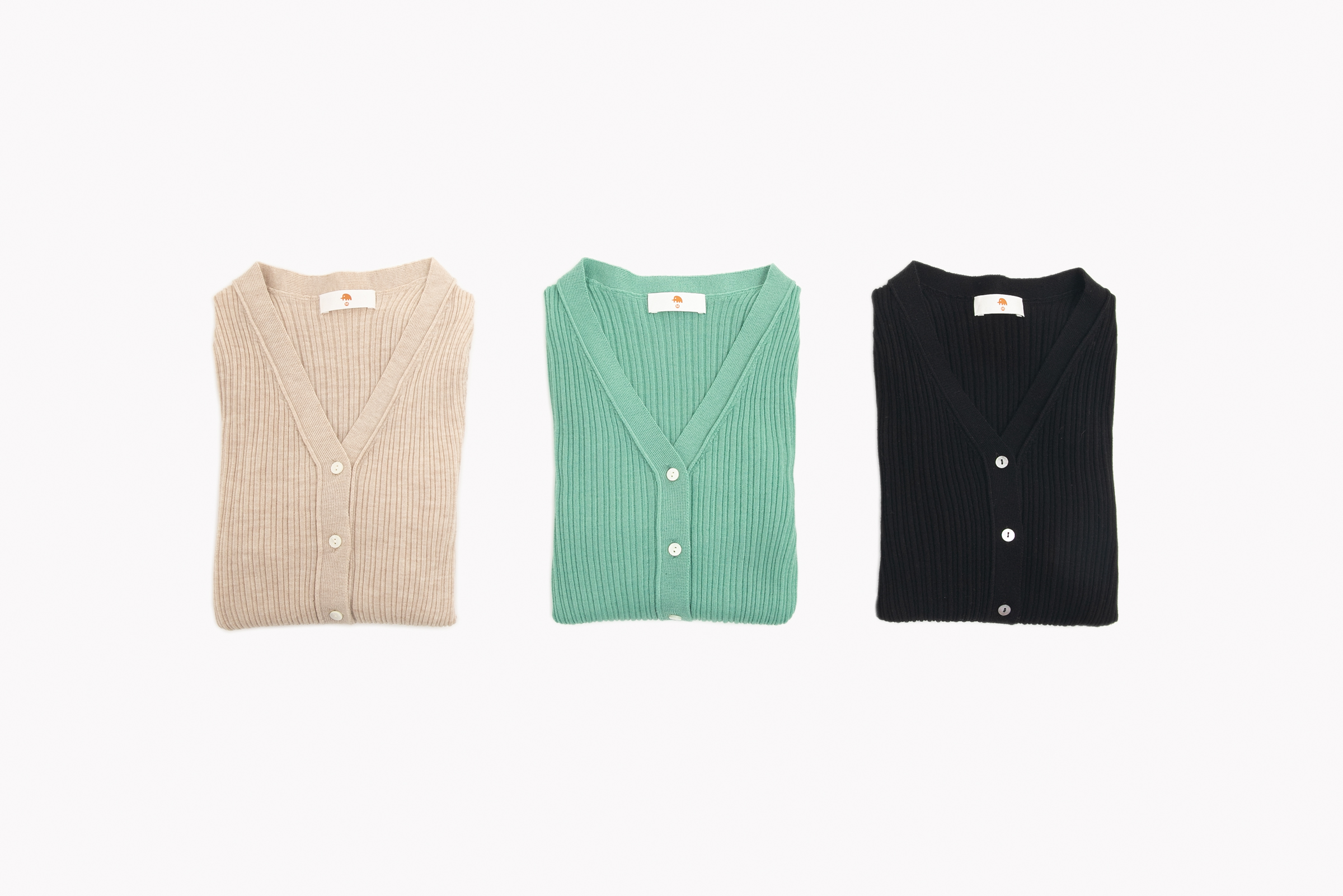 小金象 山羊绒70%真丝30% -春秋精纺通勤V领罗纹长袖开衫修身收腰