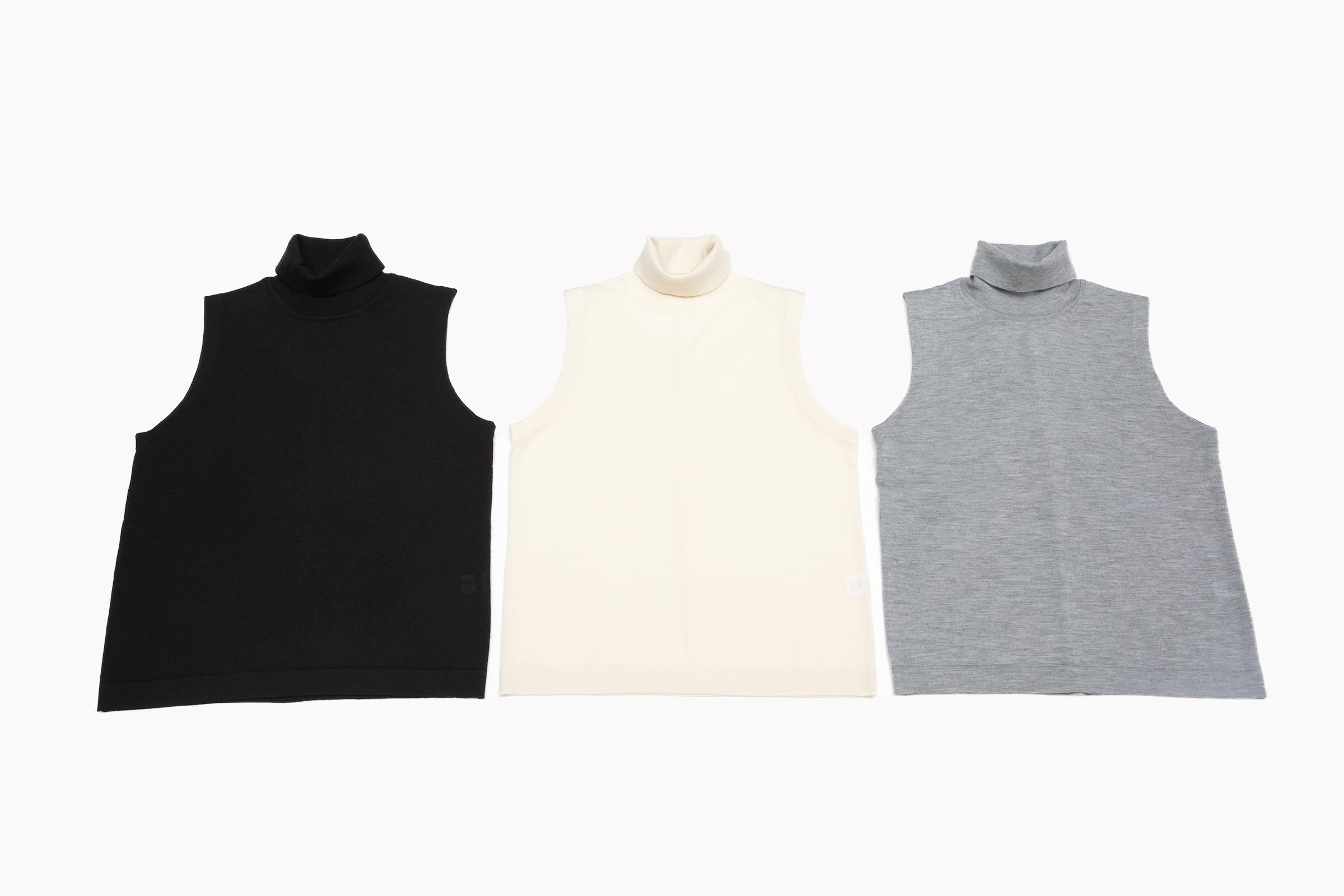 小金象 山羊绒100% 女16针48支精纺打底两翻高领保暖无袖背心