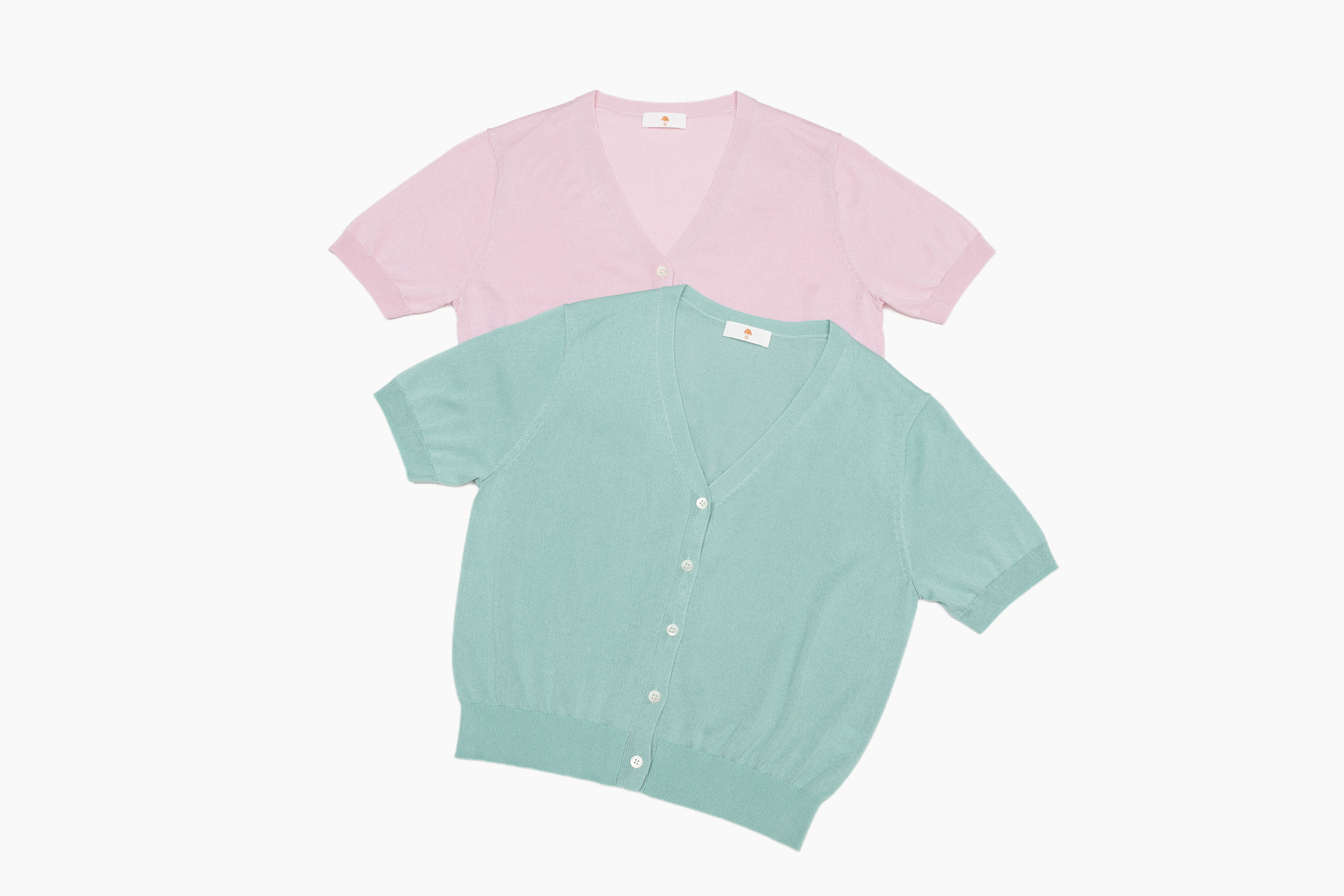 小金象 真丝85% 山羊绒15%-春夏基础通勤超薄短款宽松V领短袖开衫