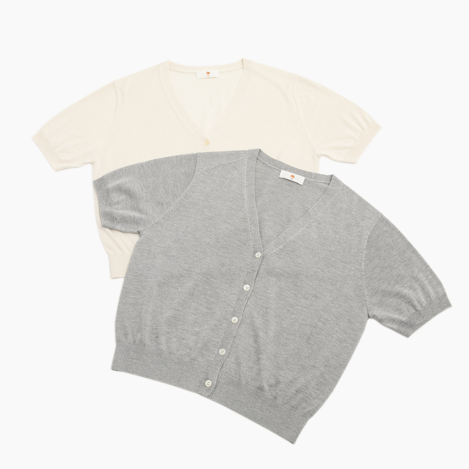 小金象 真丝85% 山羊绒15%-春夏基础通勤超薄短款宽松V领短袖开衫