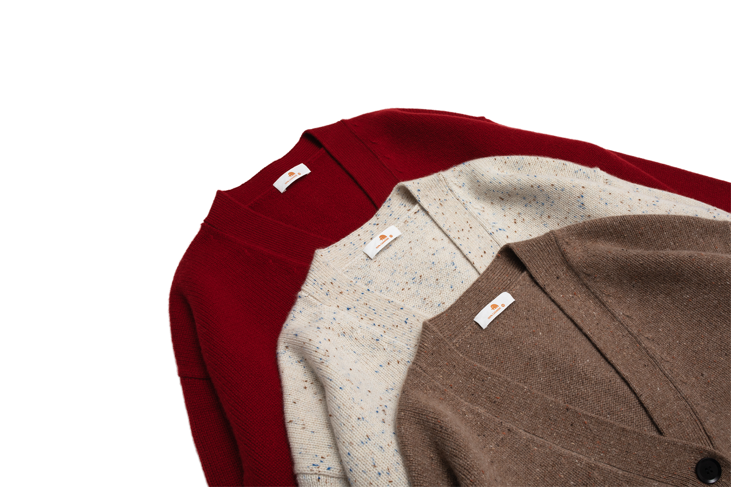 小金象 山羊绒100%  女5针4根纱加厚点子纱宽松落肩袖V领短款开衫