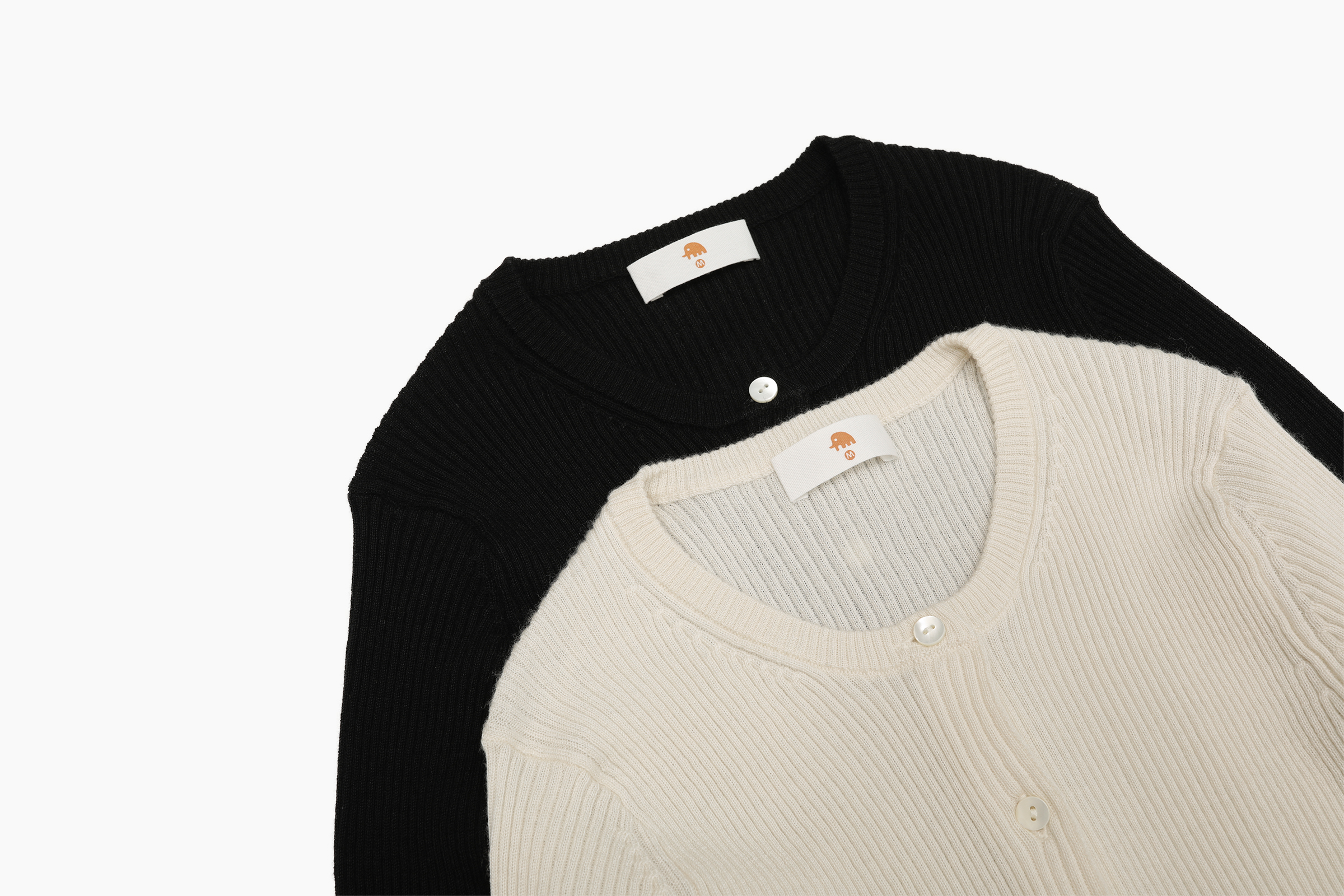 小金象 山羊绒70%真丝30%-春秋轻薄保暖圆领罗纹长袖开衫修身收腰