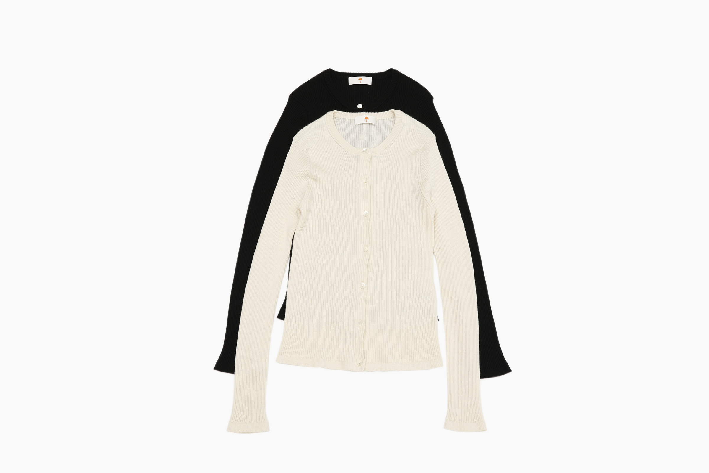 小金象 山羊绒70%真丝30%-春秋轻薄保暖圆领罗纹长袖开衫修身收腰