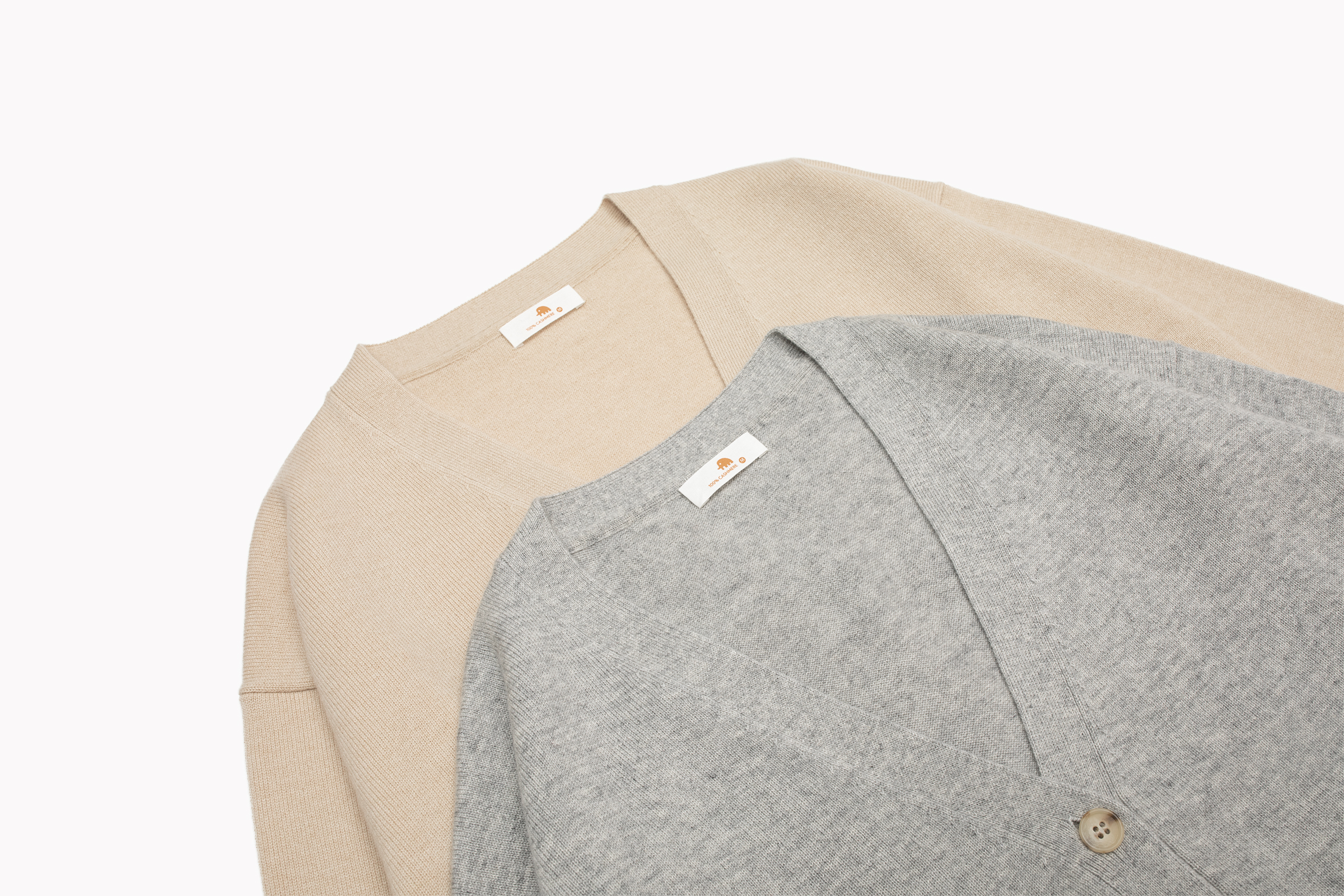 小金象 山羊绒100% 理想的中厚加密中长款V领口袋开衫 12针2/36支