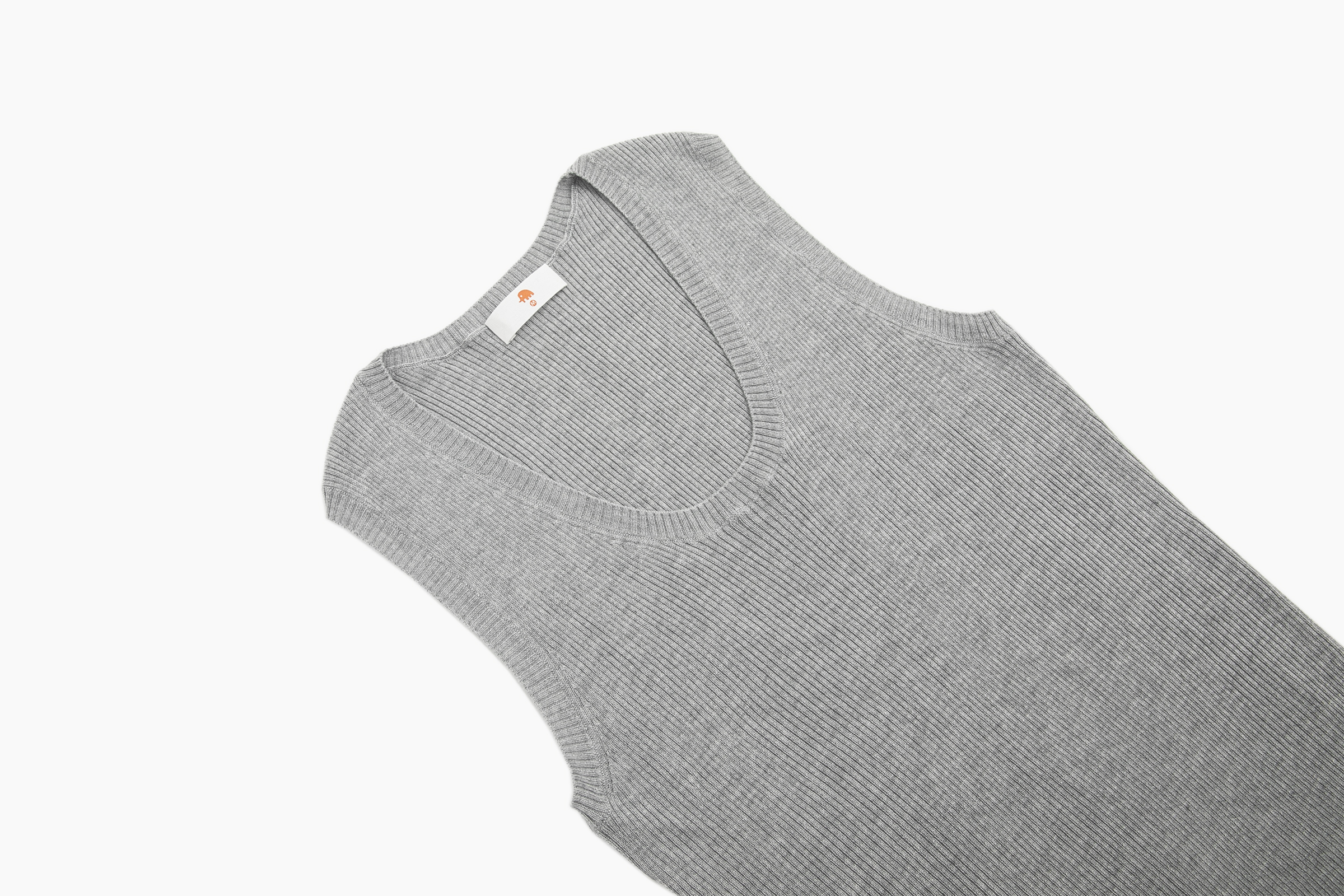 小金象 真丝85%山羊绒15%-春夏基础通勤针织U领无袖罗纹修身背心