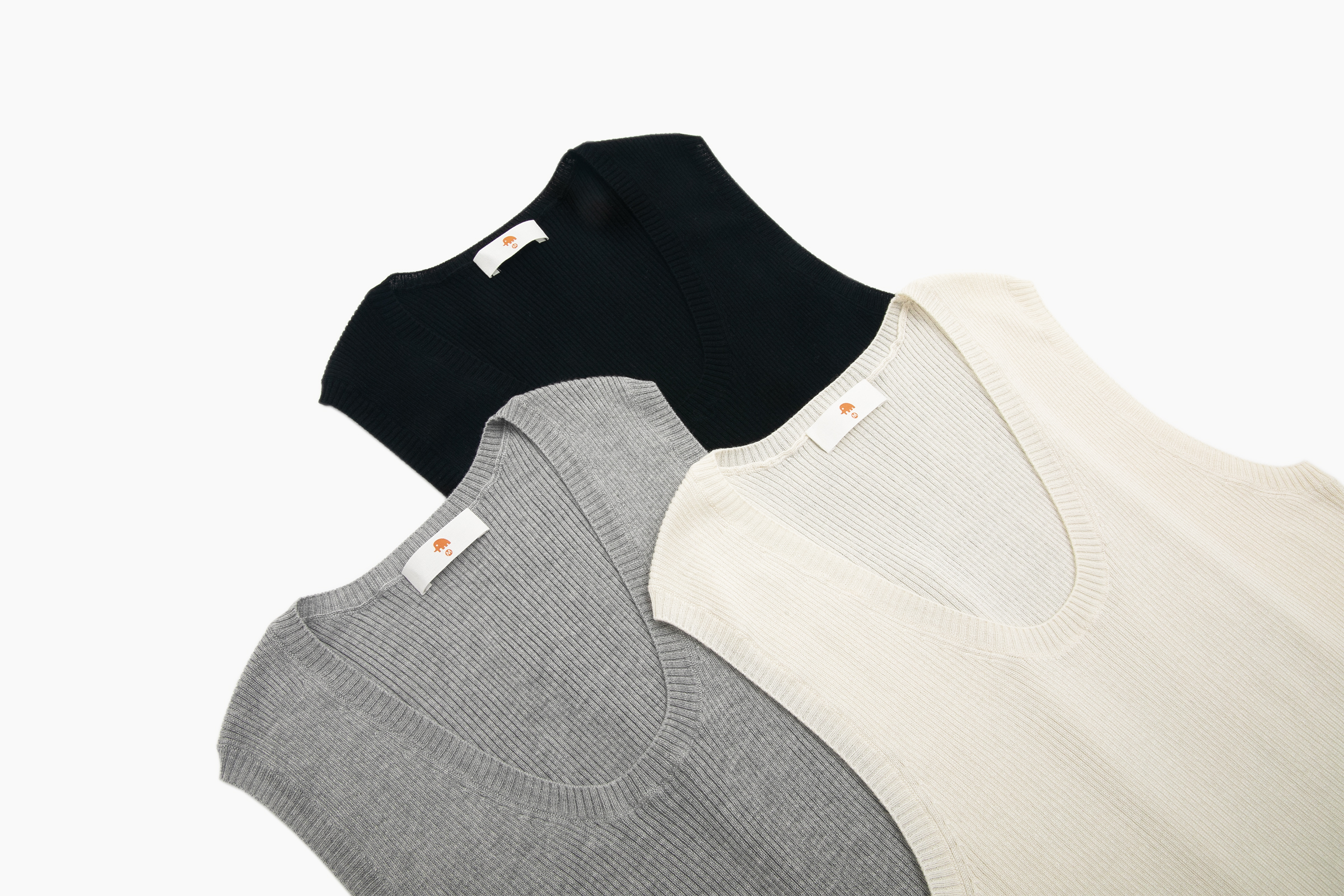 小金象 真丝85%山羊绒15%-春夏基础通勤针织U领无袖罗纹修身背心