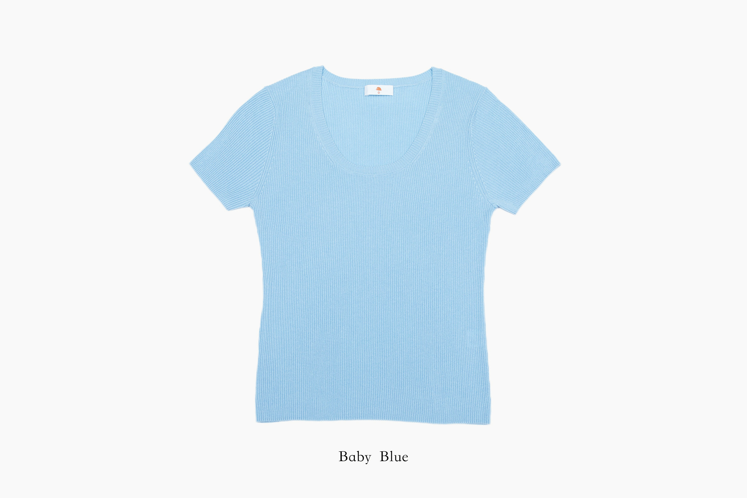 小金象 真丝85% 山羊绒15% 春夏通勤大圆领修身收腰罗纹短袖套头