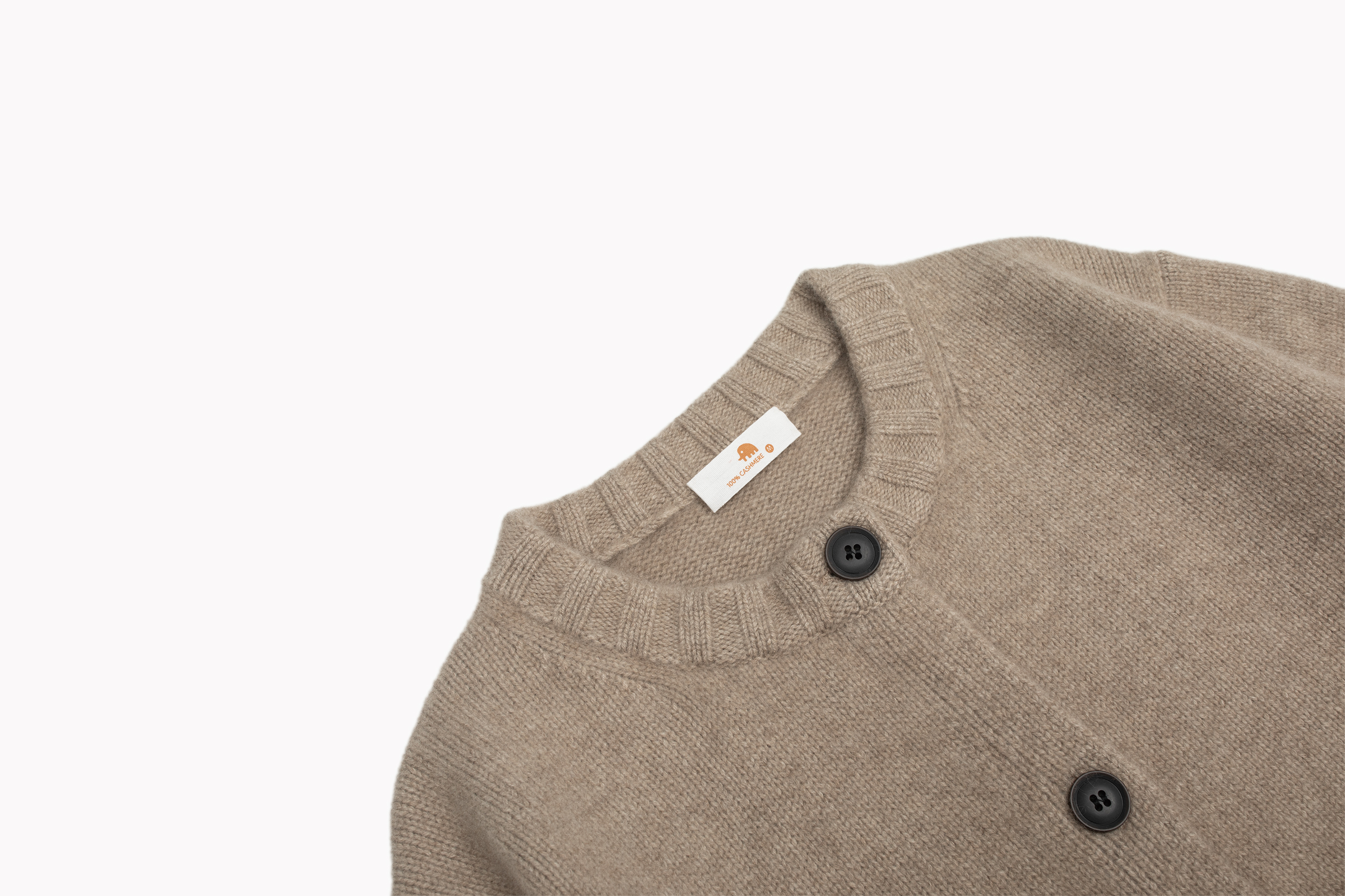 小金象 CASHMERE 100% 美好治愈 女5针4根纱加厚圆领宽松长袖开衫