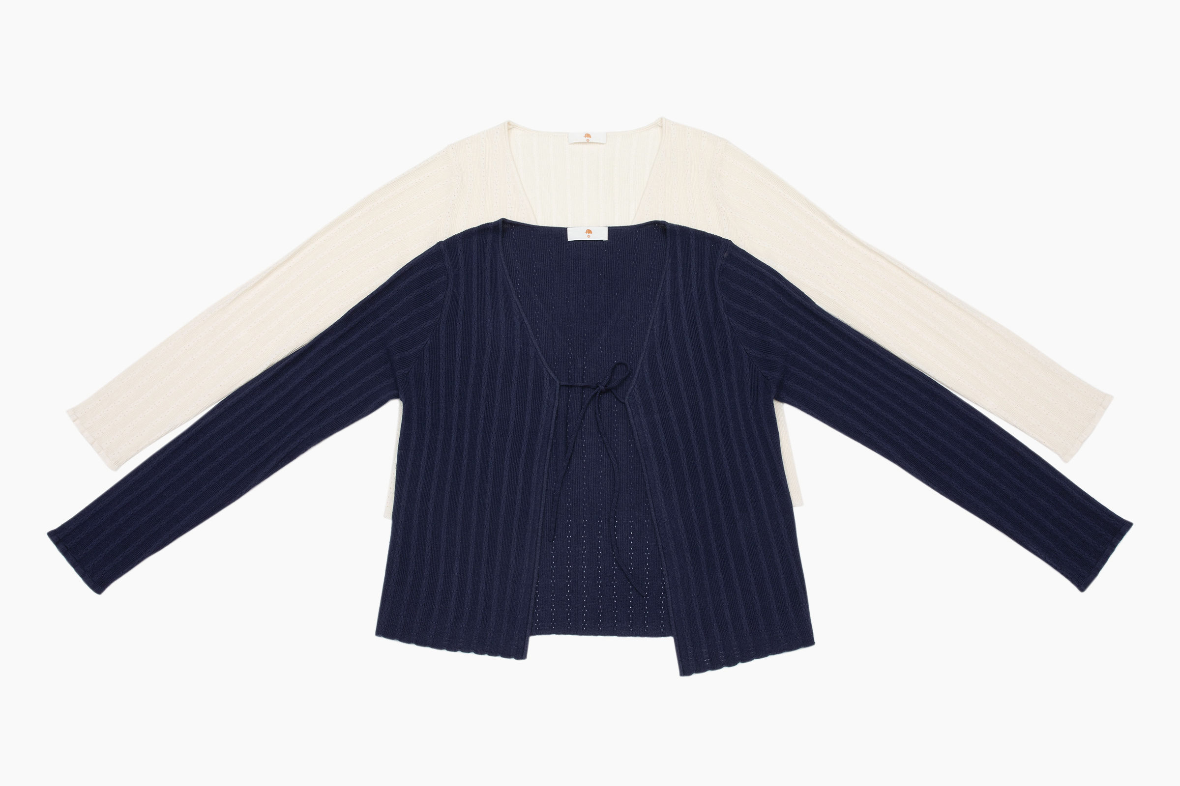 小金象 真丝85% 山羊绒15% 随性自然春夏系带镂空V领修身长袖开衫