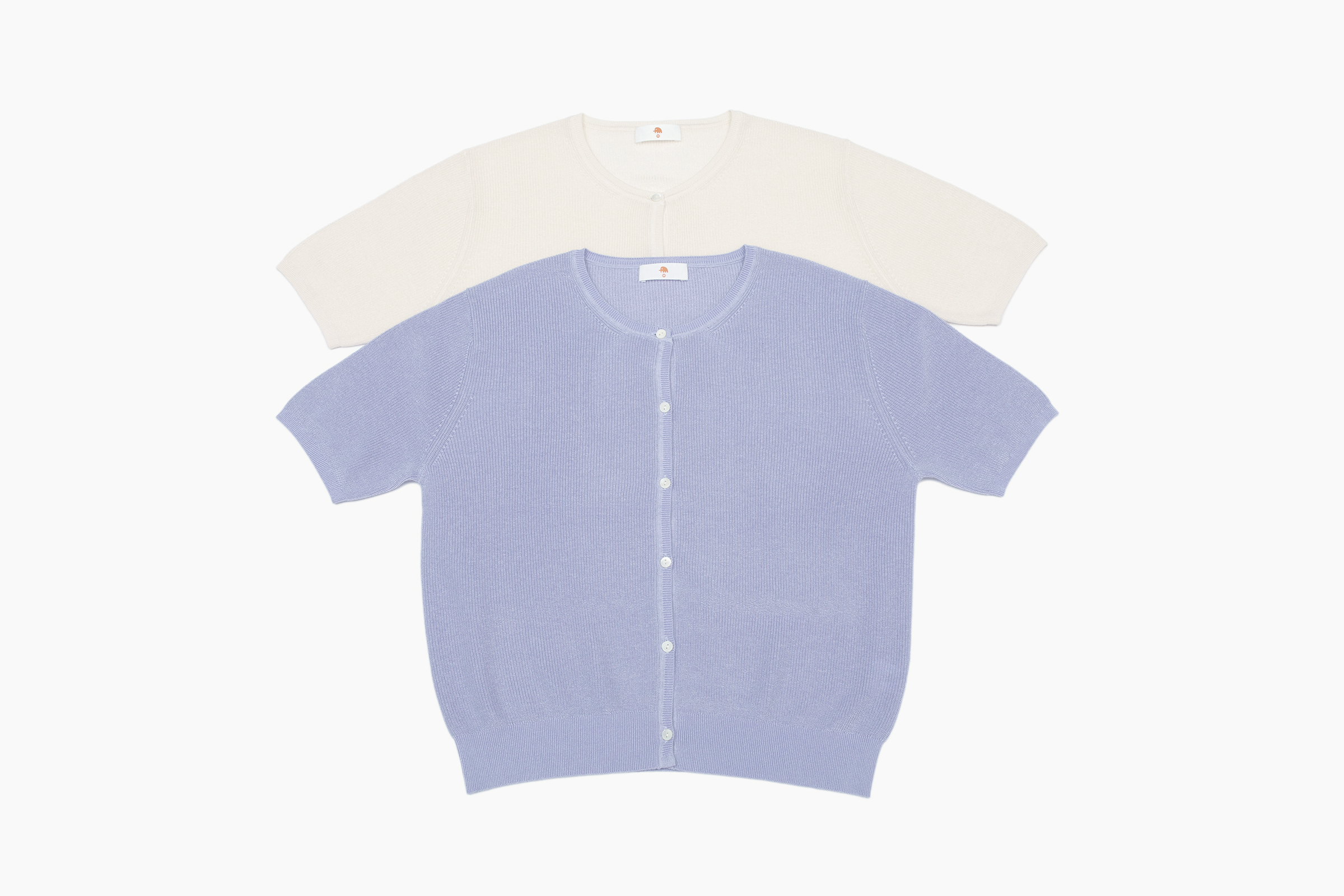 小金象 真丝85% 山羊绒15% 自在之美春夏元宝针宽松圆领短袖开衫