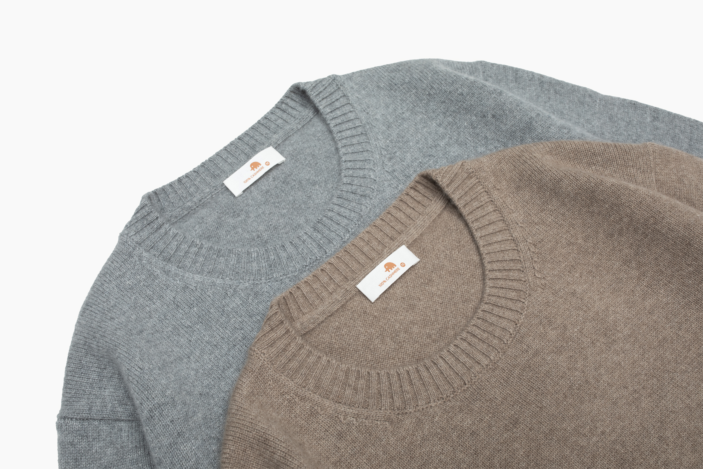 小金象 BABY CASHMERE 100%男9针中厚小山羊绒基础圆领长袖套头衫