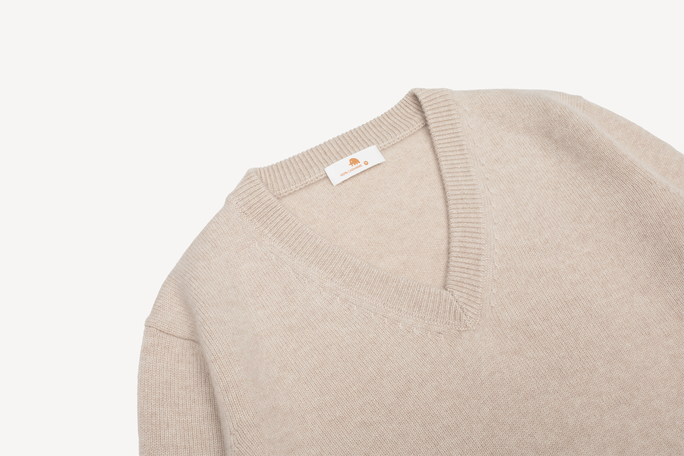 小金象 山羊绒100%女9针加密中厚基础通勤宽松典雅V领长袖套头衫