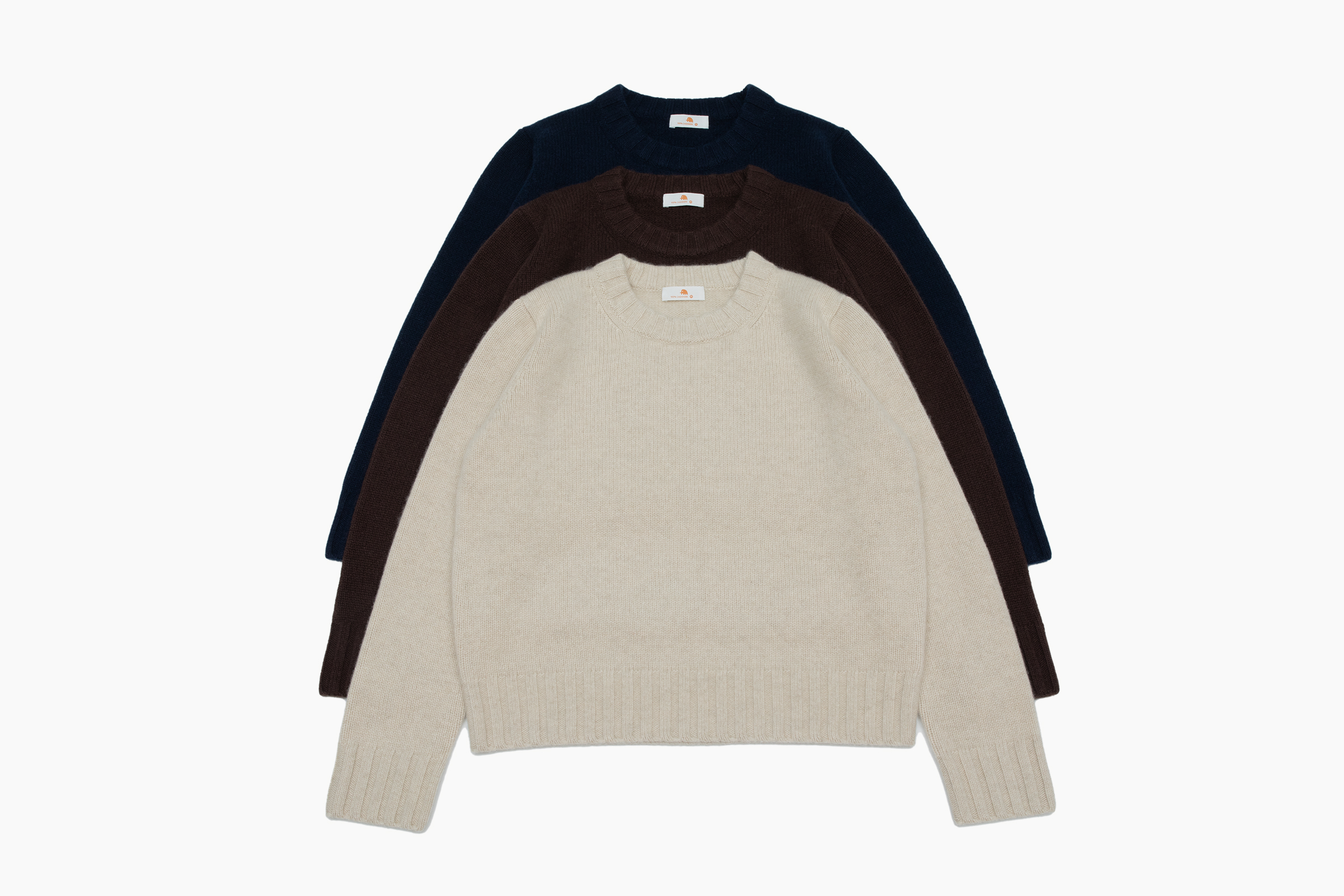 小金象 山羊绒100% 女5针4根纱加厚短款基础通勤圆领套头衫康赛妮