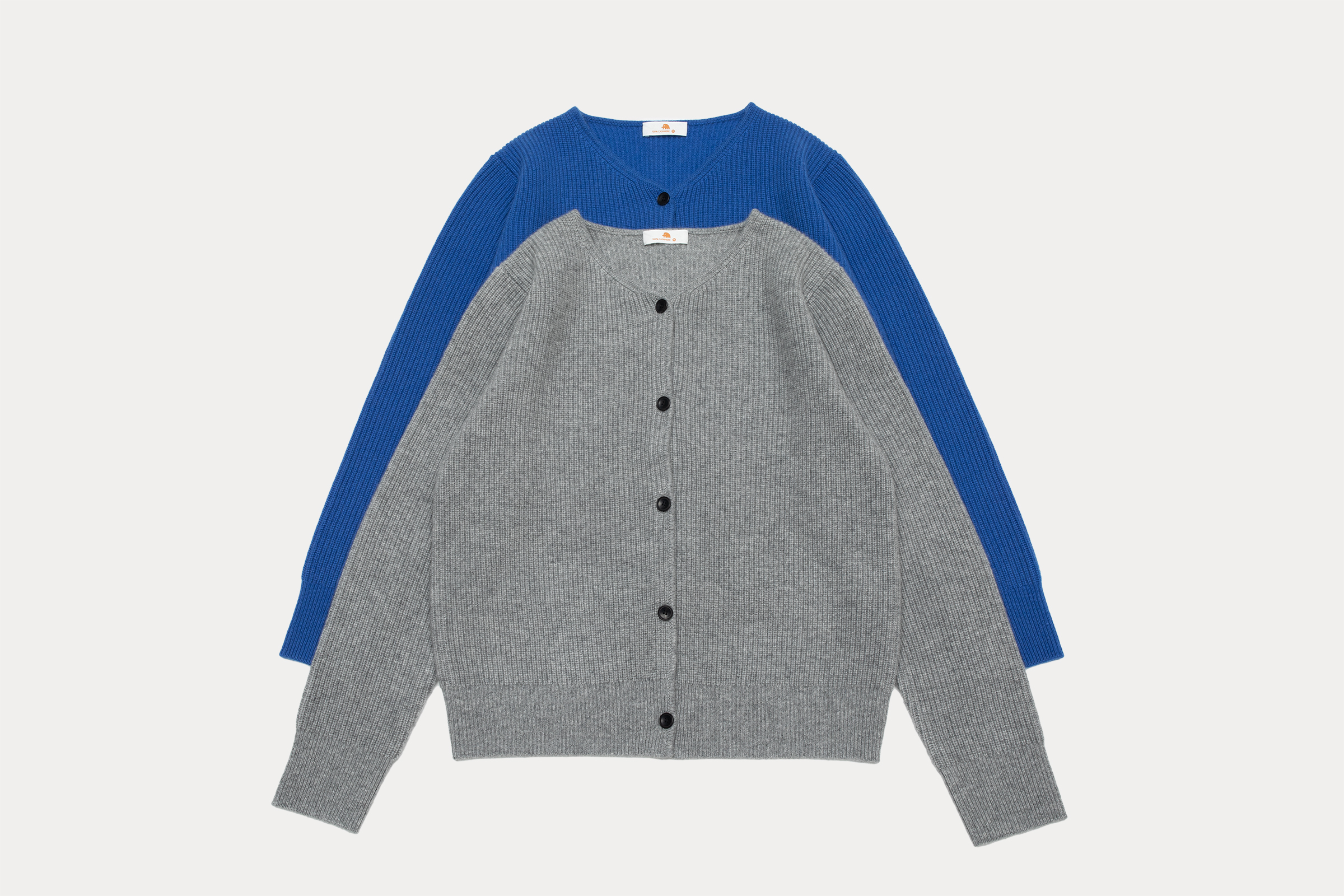 小金象 山羊绒100% 温和日常 女9针厚实元宝针小V领宽松长袖开衫