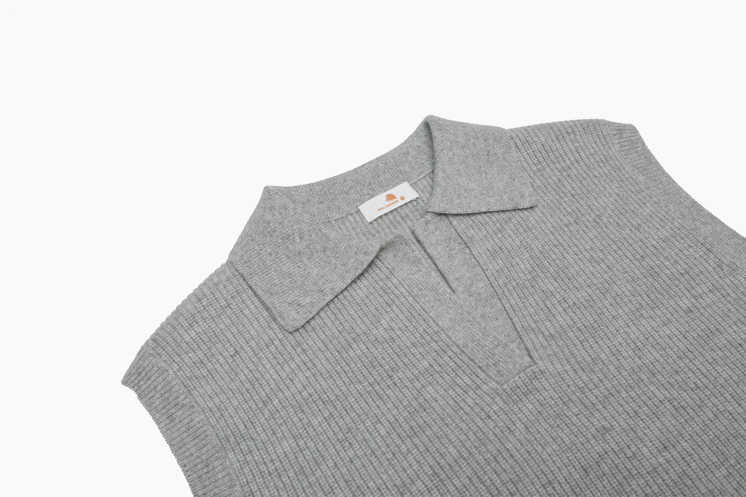 小金象 山羊绒100% 女9针加厚半开Polo领单元宝套头保暖针织背心