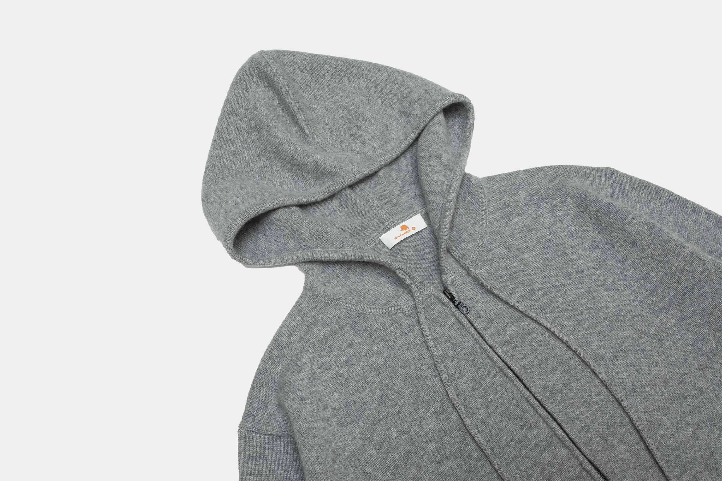 小金象 山羊绒100% 2024秋冬男9针中厚拉链开衫帽衫zip-up hoodie