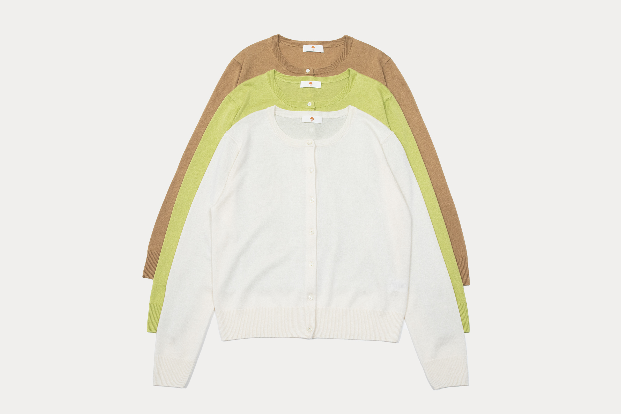 小金象 真丝85%山羊绒15% 春夏轻薄经典基础通勤短款圆领长袖开衫